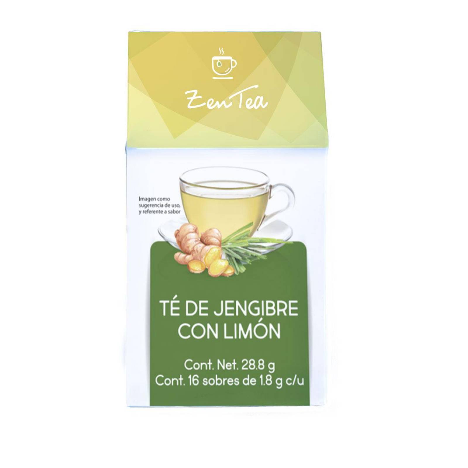 Kit de Té Jengibre con Limón y Té Verde Fresa y Kiwi Zen Tea 32 sobres 