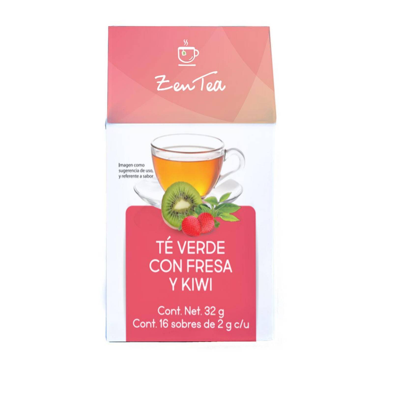 Kit de Té Jengibre con Limón y Té Verde Fresa y Kiwi Zen Tea 32 sobres 
