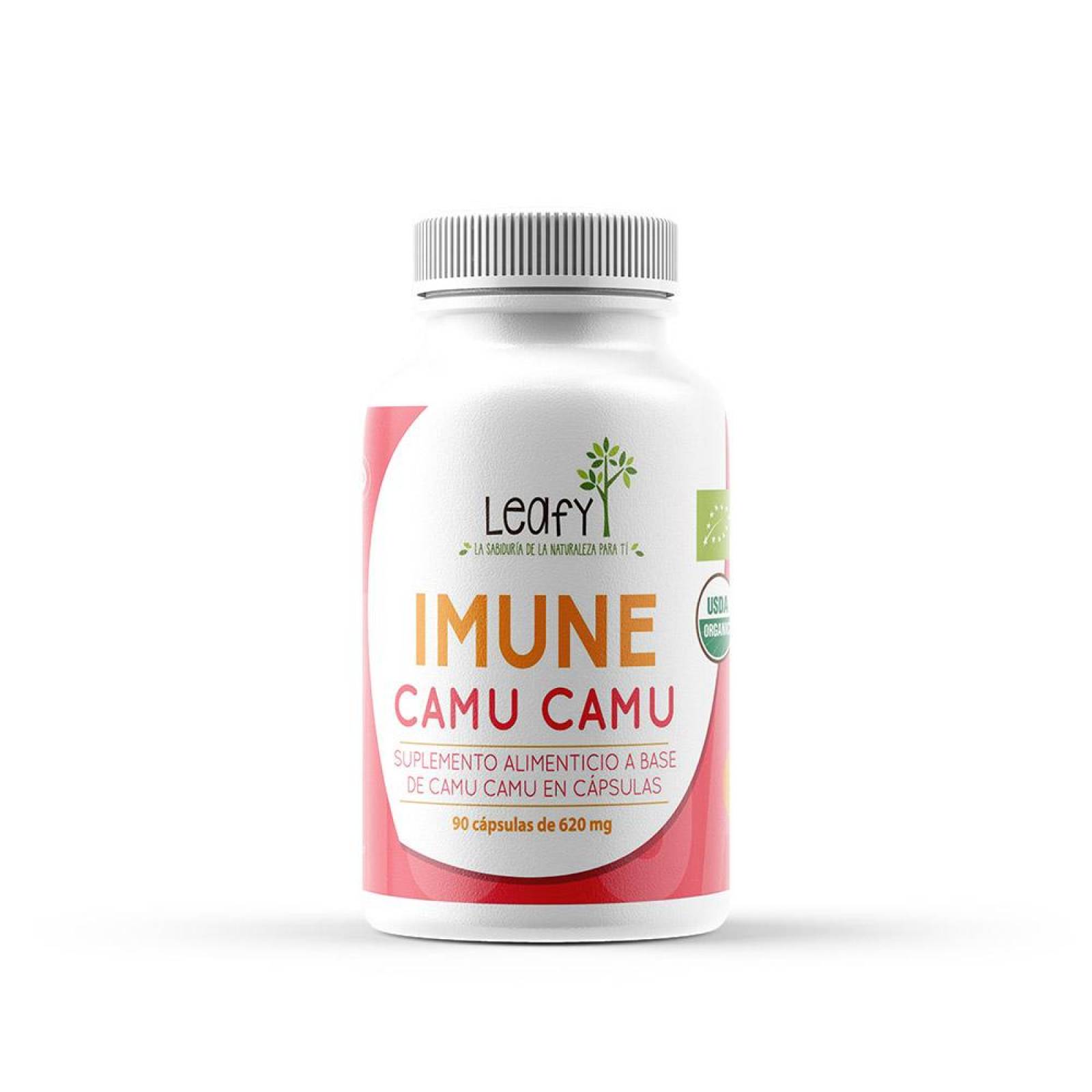 Cápsulas Imune Camu Camu Leafy 90 con capsulas de 620 mg 