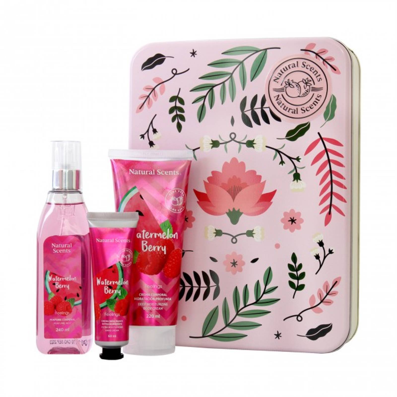 Tripack Perfume para Mujer Watermelon Berry 3pzas Natural Scents