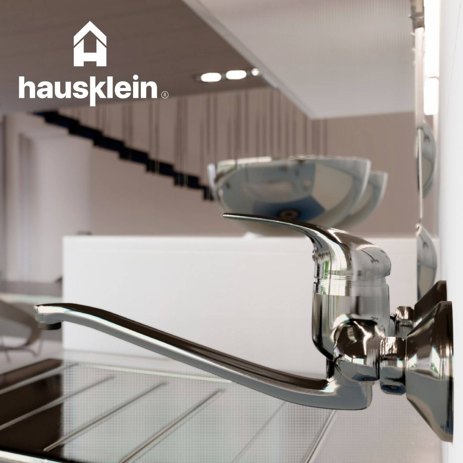 Llave Mezcladora Fregadero o Tarja Cocina Hausklein Monomando Flexible