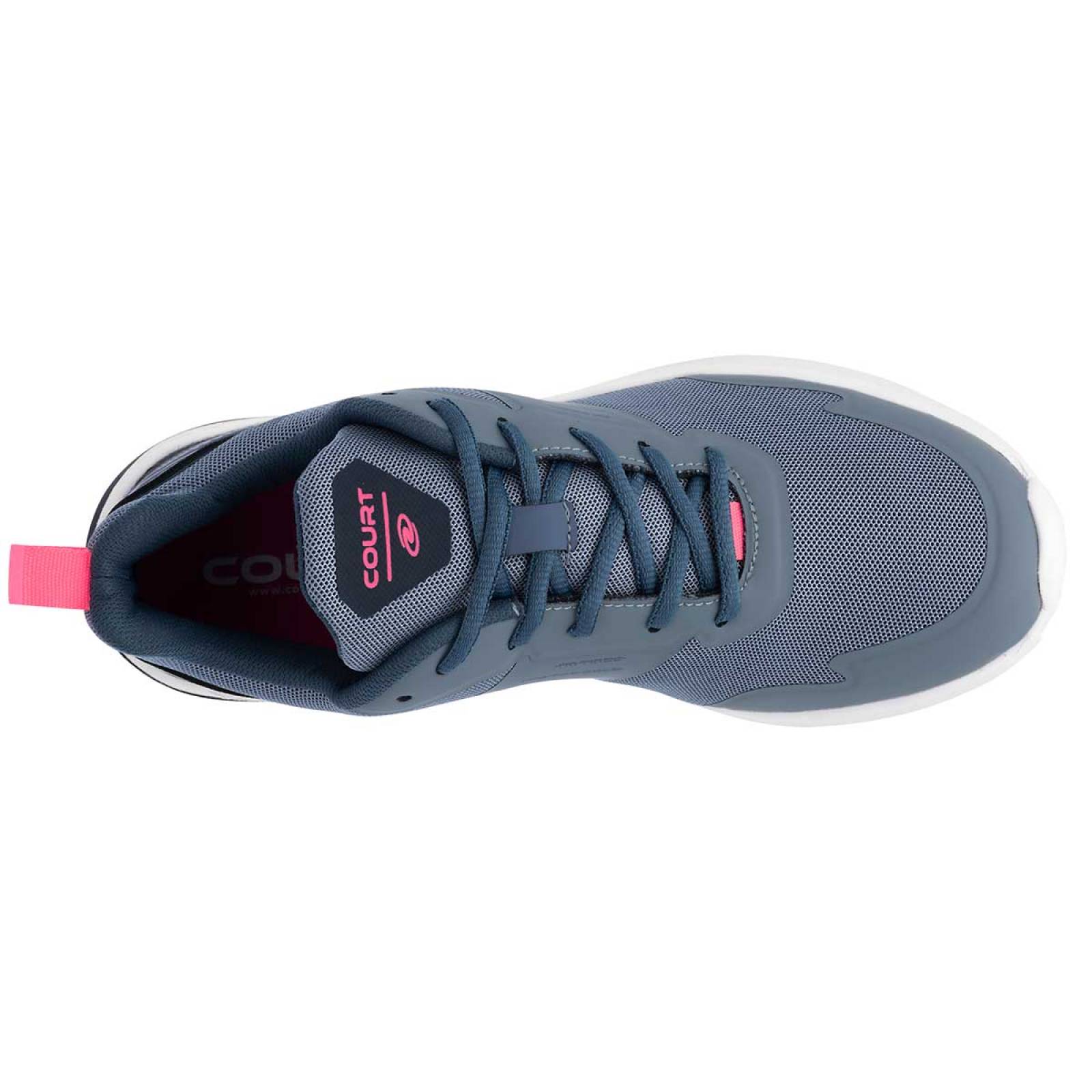 TENIS de Court Para Mujer en Azul A4702T T4