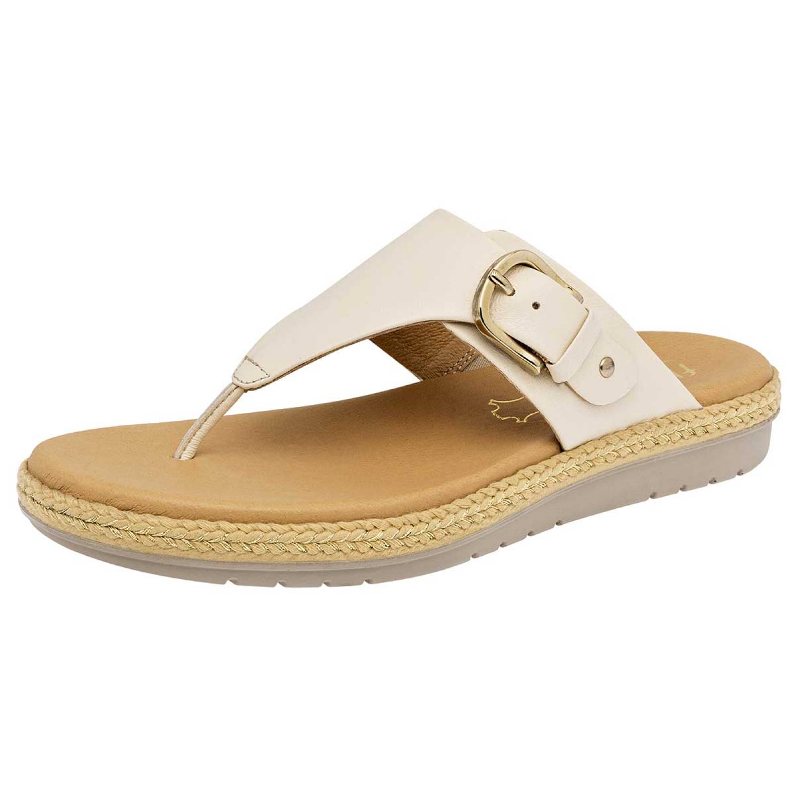 SANDALIA PATA DE GALLO de Flexi Para Mujer en Beige 100221 T6