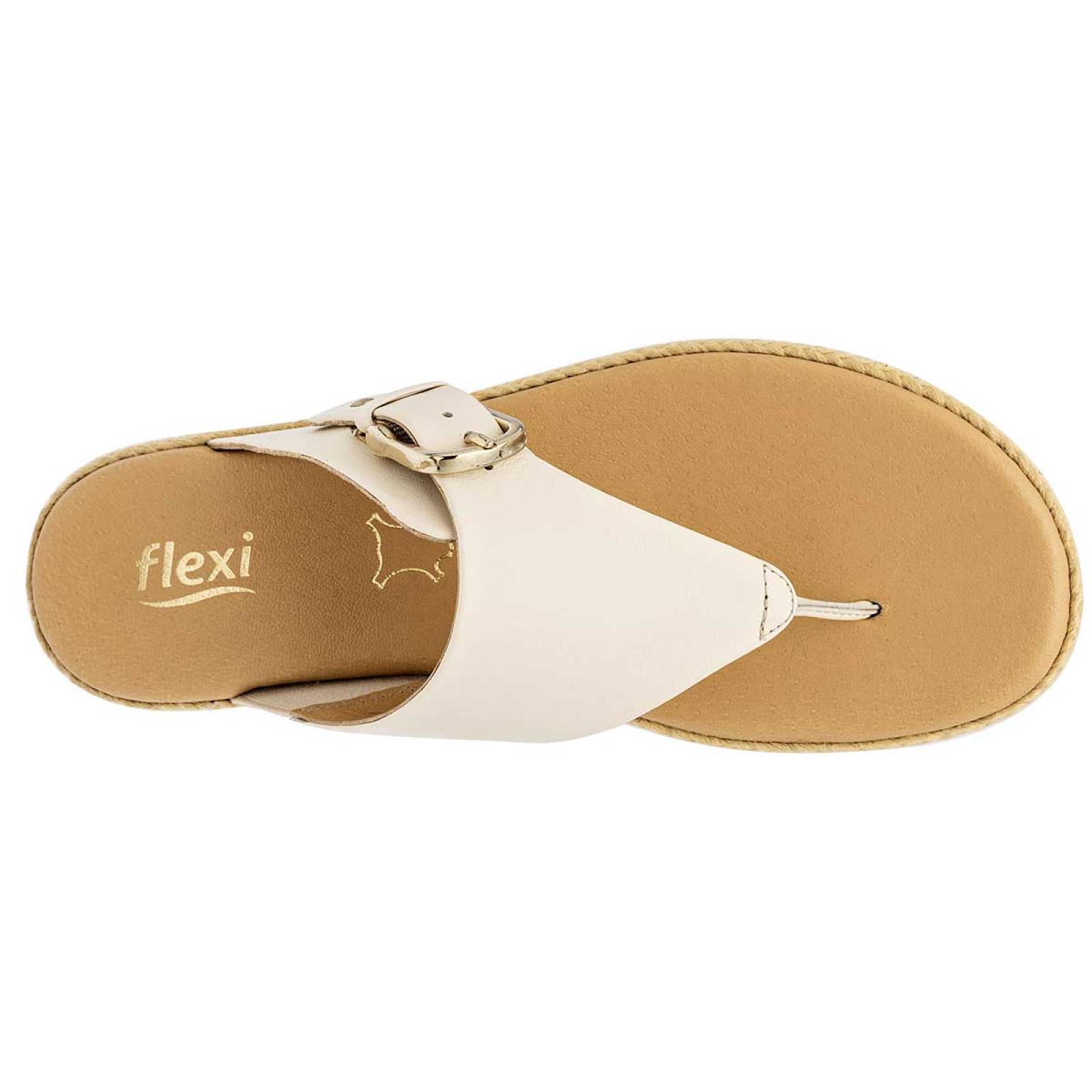 SANDALIA PATA DE GALLO de Flexi Para Mujer en Beige 100221 T6