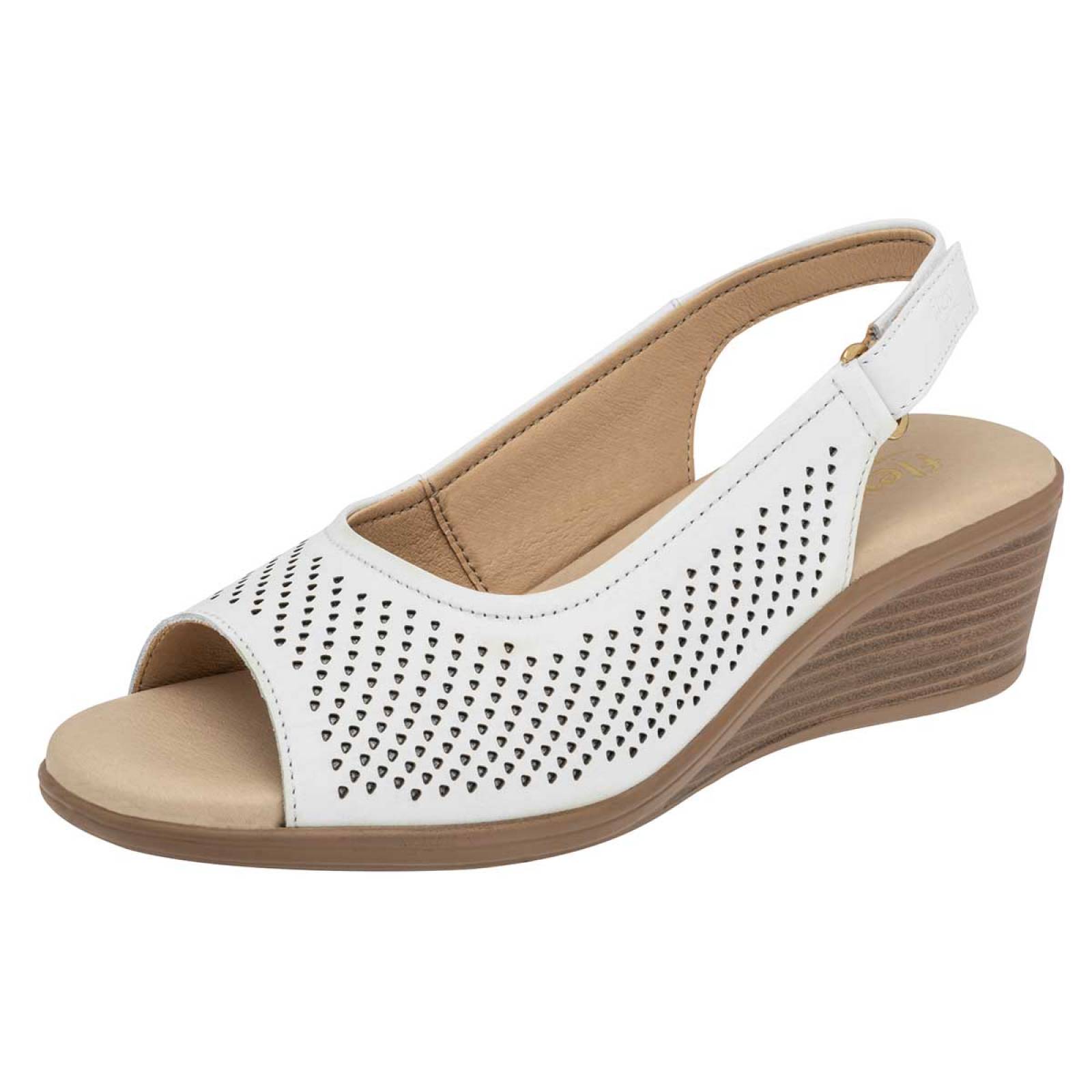 PLATAFORMA CALADA de Flexi Para Mujer en Blanco 123704 T6