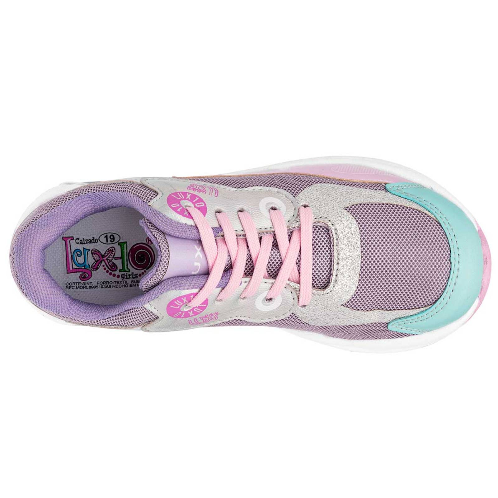 TENIS CHUNKY de Lux-10 Para Niña en Lila 269 T6