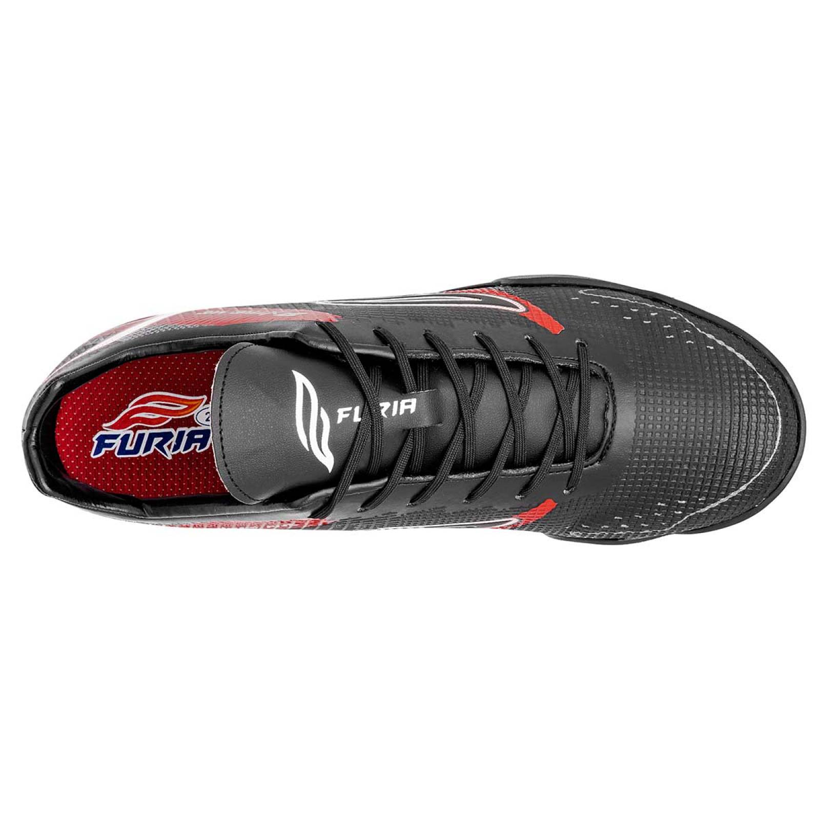 TENIS SOCCER de Furia Para Joven en Negro 8080M T6