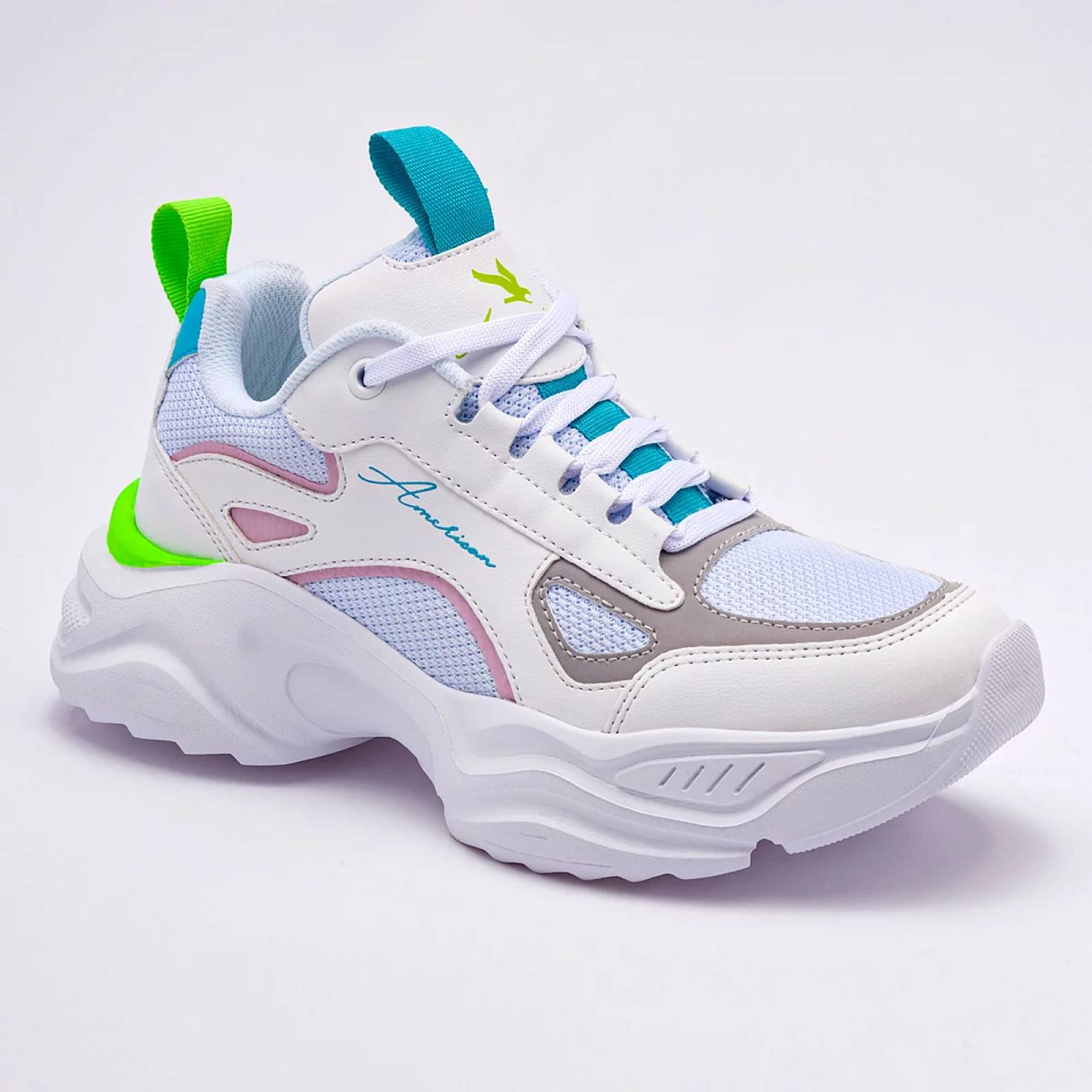 TENIS CHUNKY de American fire Para Mujer Blanco A68 T7