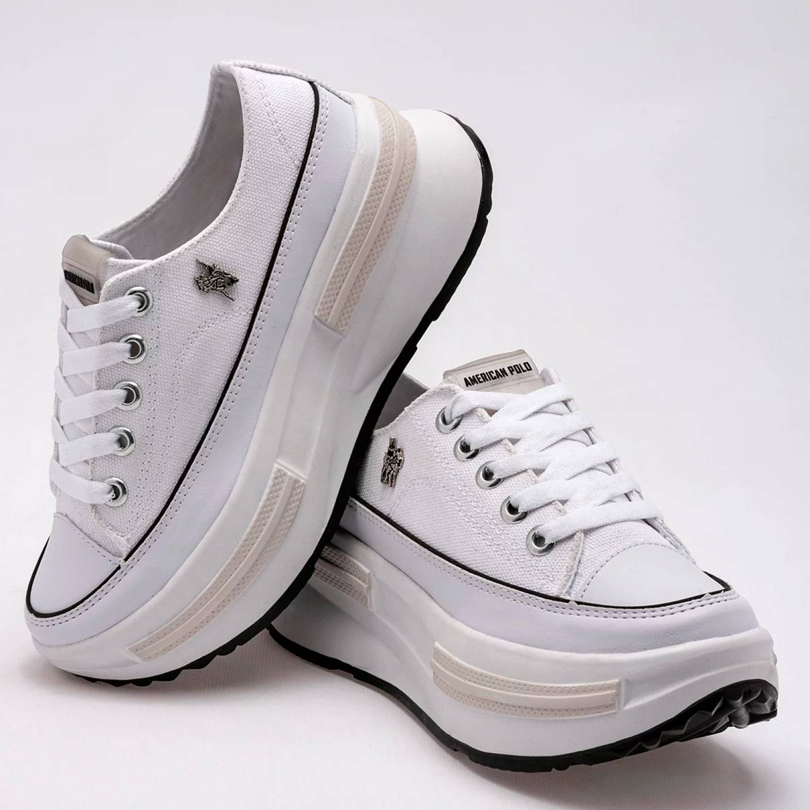 TENIS CHUNKY de American polo Para Mujer Blanco 2572 T7