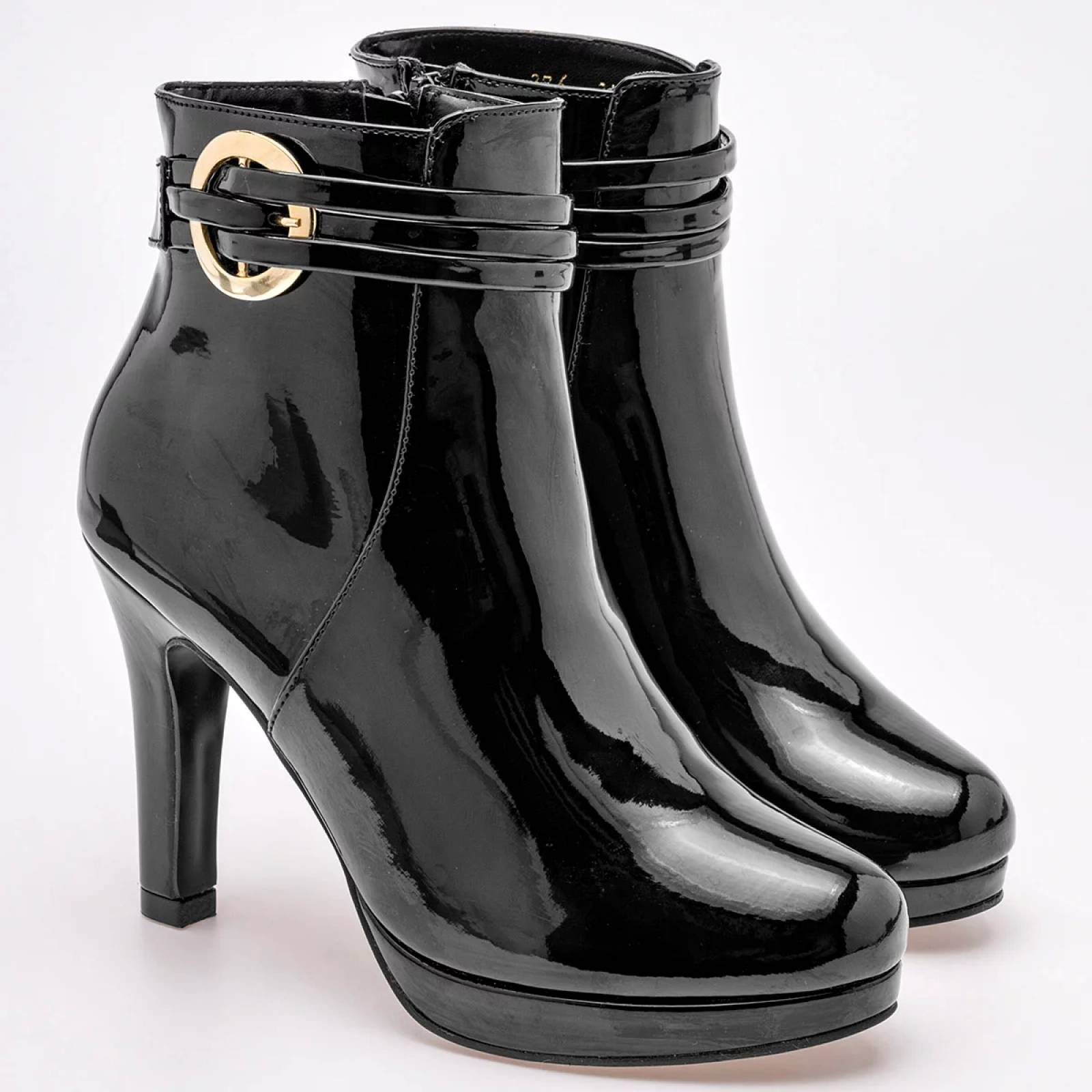 BOTIN CHAROL CON PLATAFORMA de Pietro alessandro Para Mujer Negro 342 T7