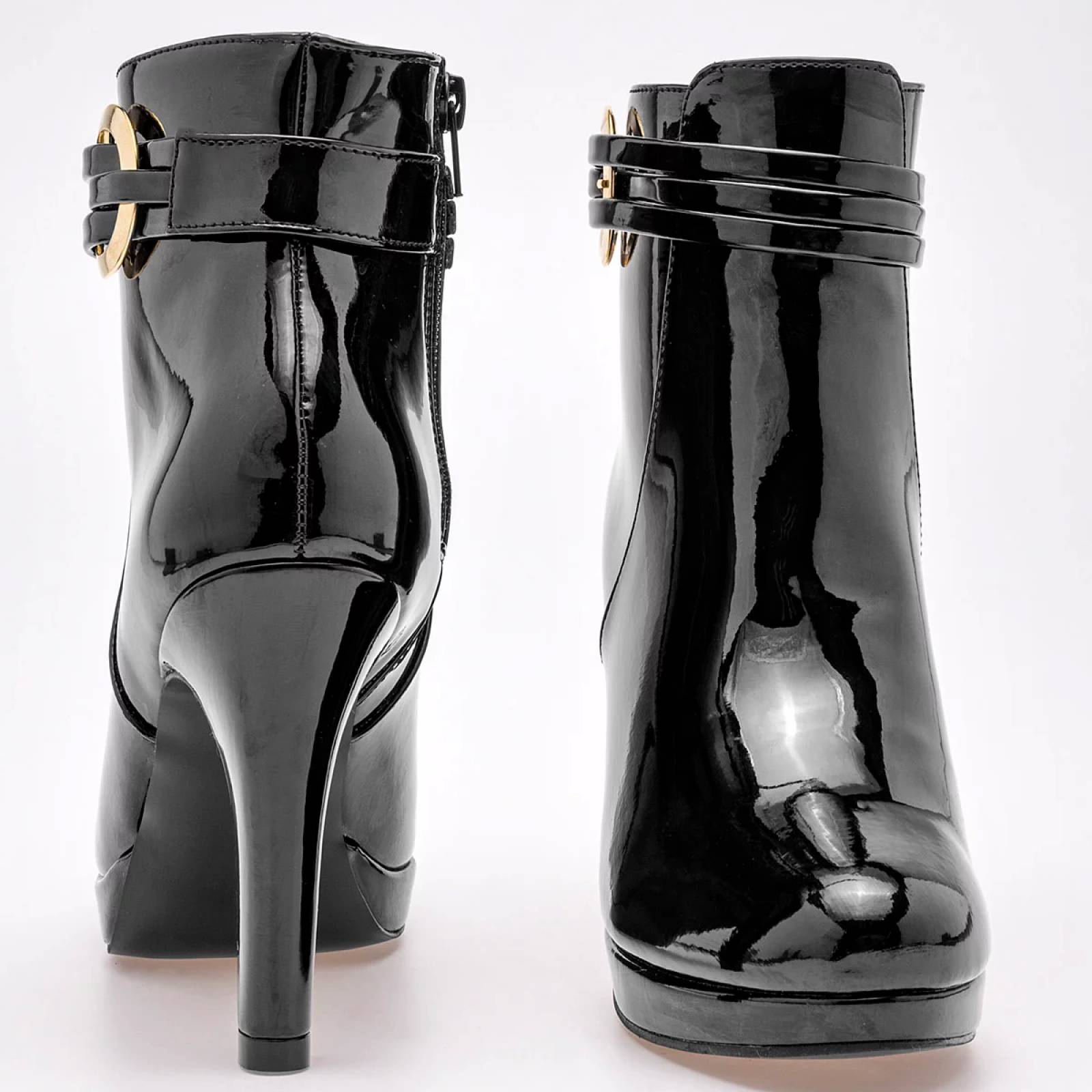 BOTIN CHAROL CON PLATAFORMA de Pietro alessandro Para Mujer Negro 342 T7