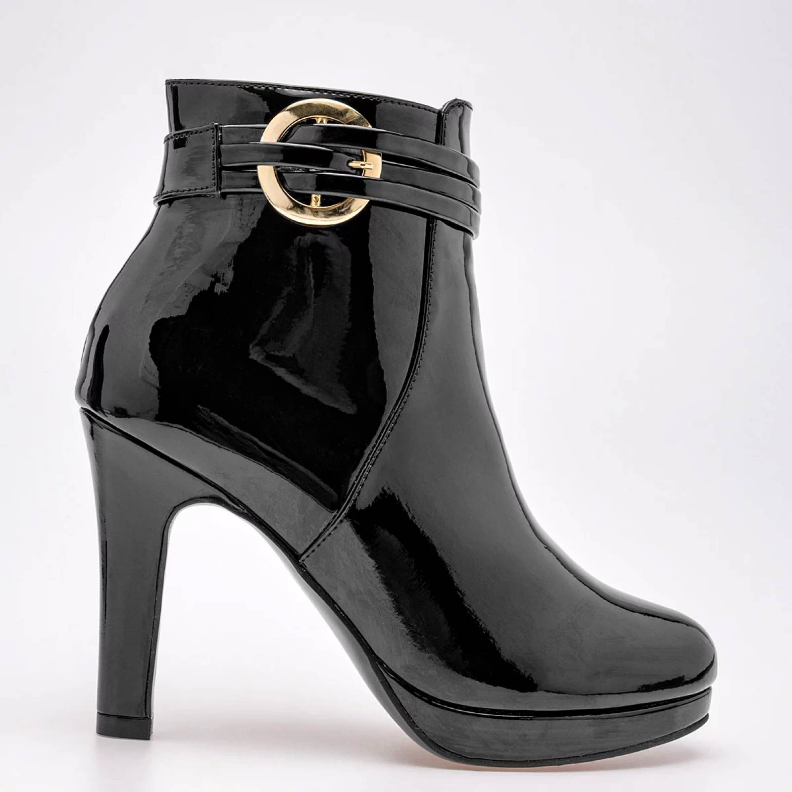 BOTIN CHAROL CON PLATAFORMA de Pietro alessandro Para Mujer Negro 342 T7