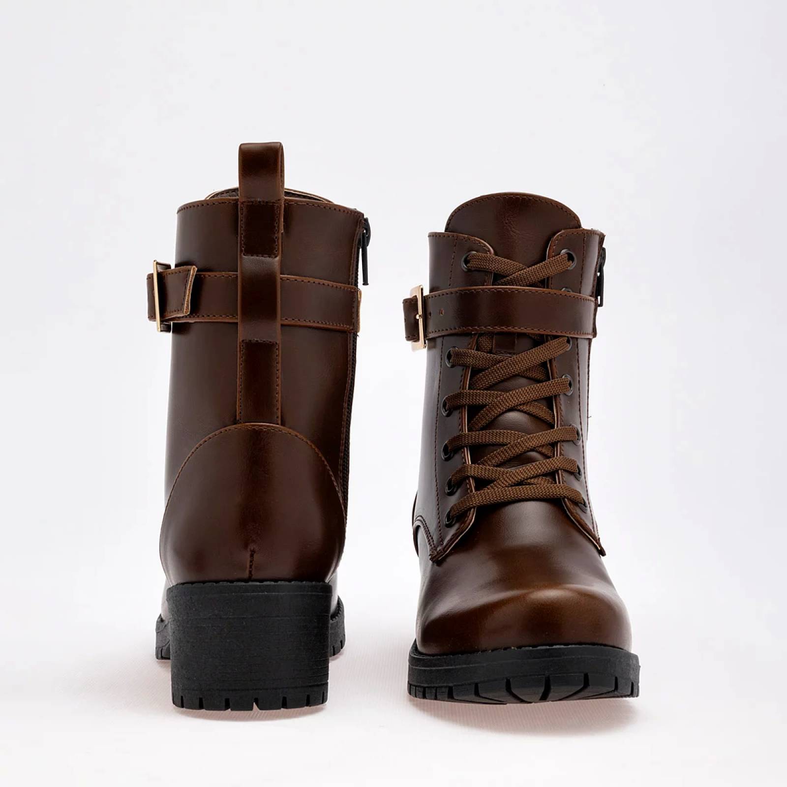 BOTA CON AGUJETA Y HEBILLA de Step gio Para Mujer Cafe 1219 T7