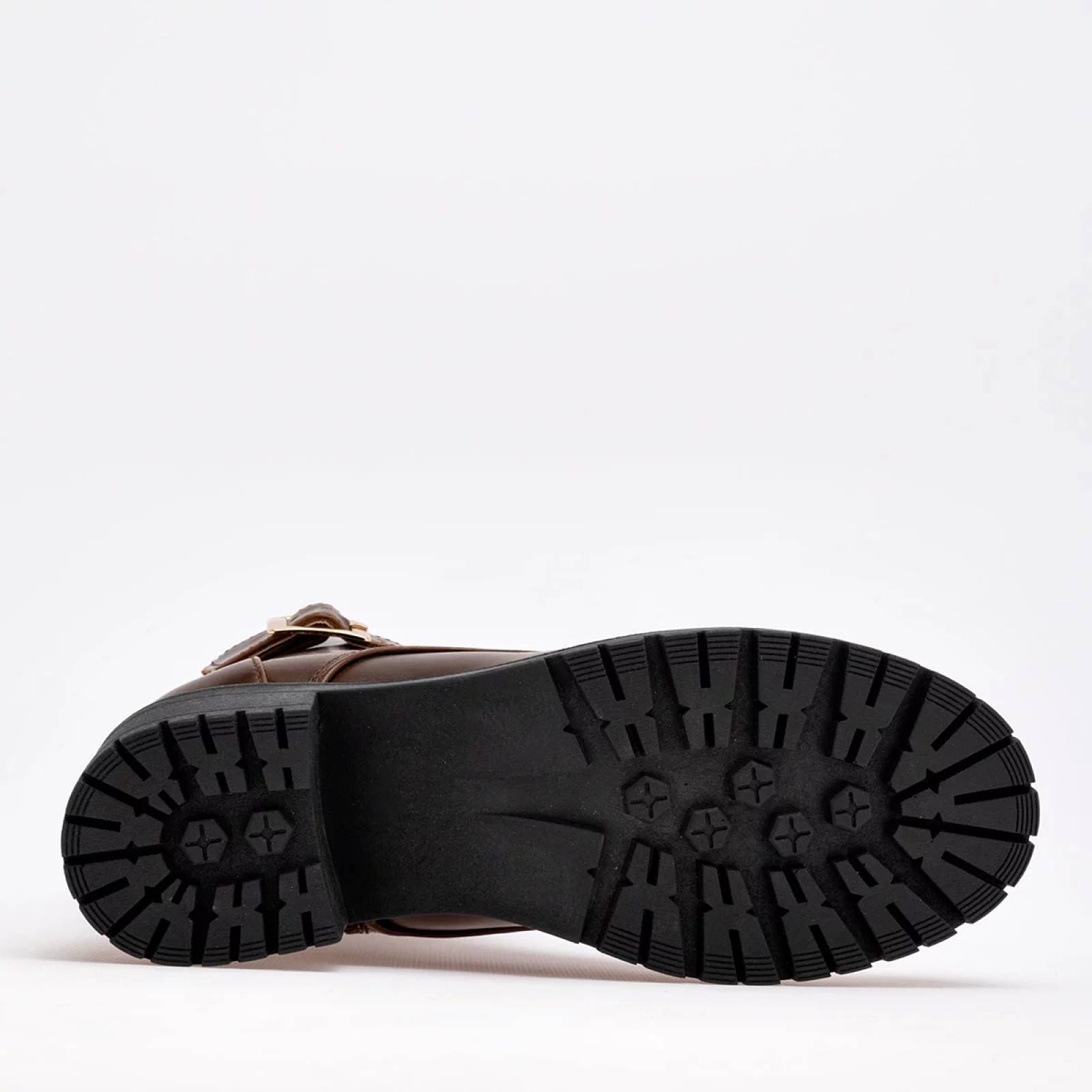 BOTA CON AGUJETA Y HEBILLA de Step gio Para Mujer Cafe 1219 T7