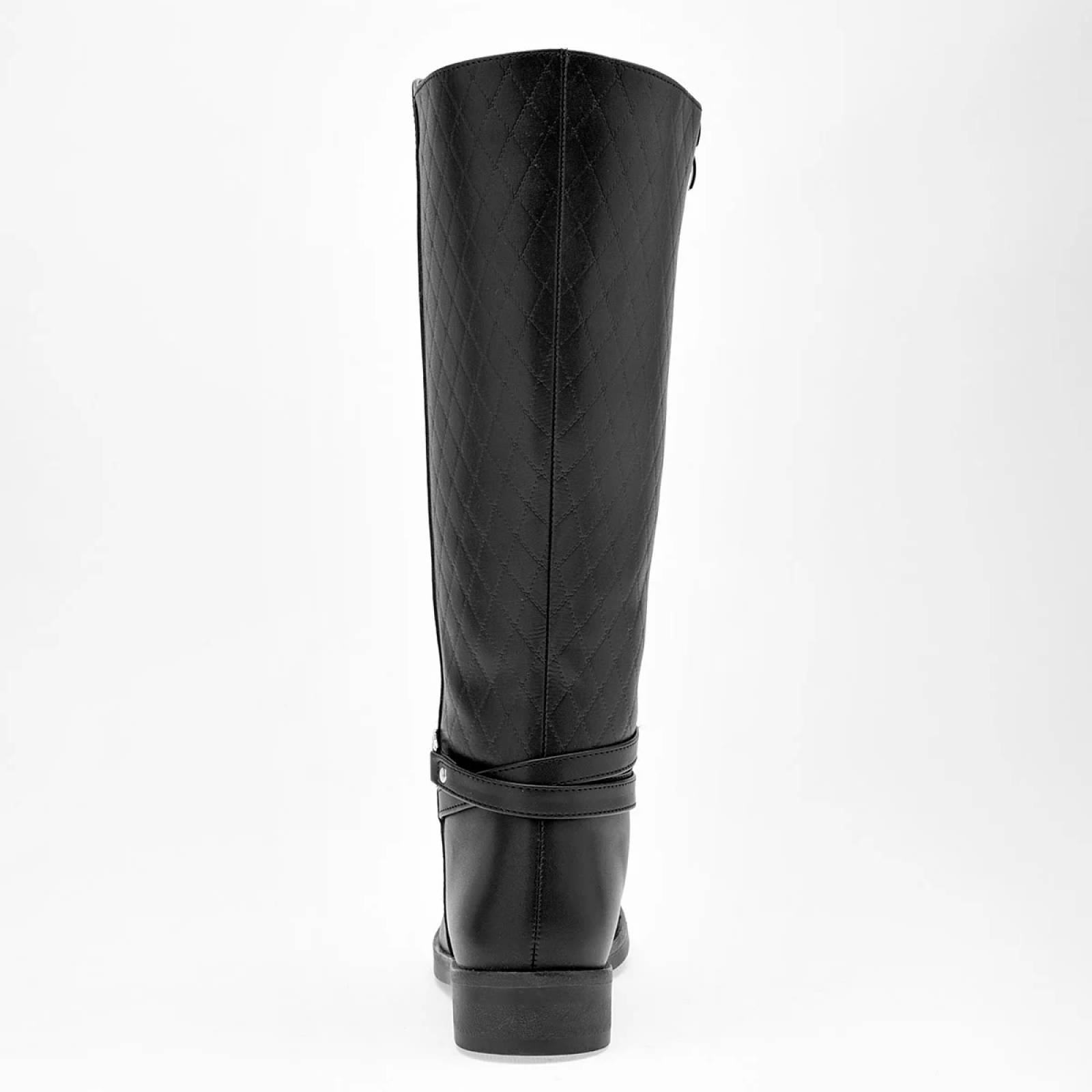 BOTA LARGA DE HEBILLA CORAZON  de Tropicana Para Mujer Negro 350001 T7