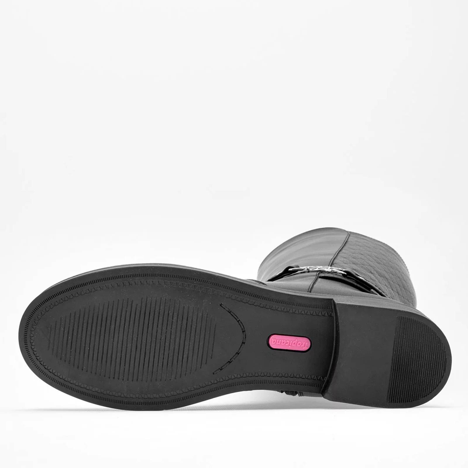 BOTA LARGA DE HEBILLA CORAZON  de Tropicana Para Mujer Negro 350001 T7