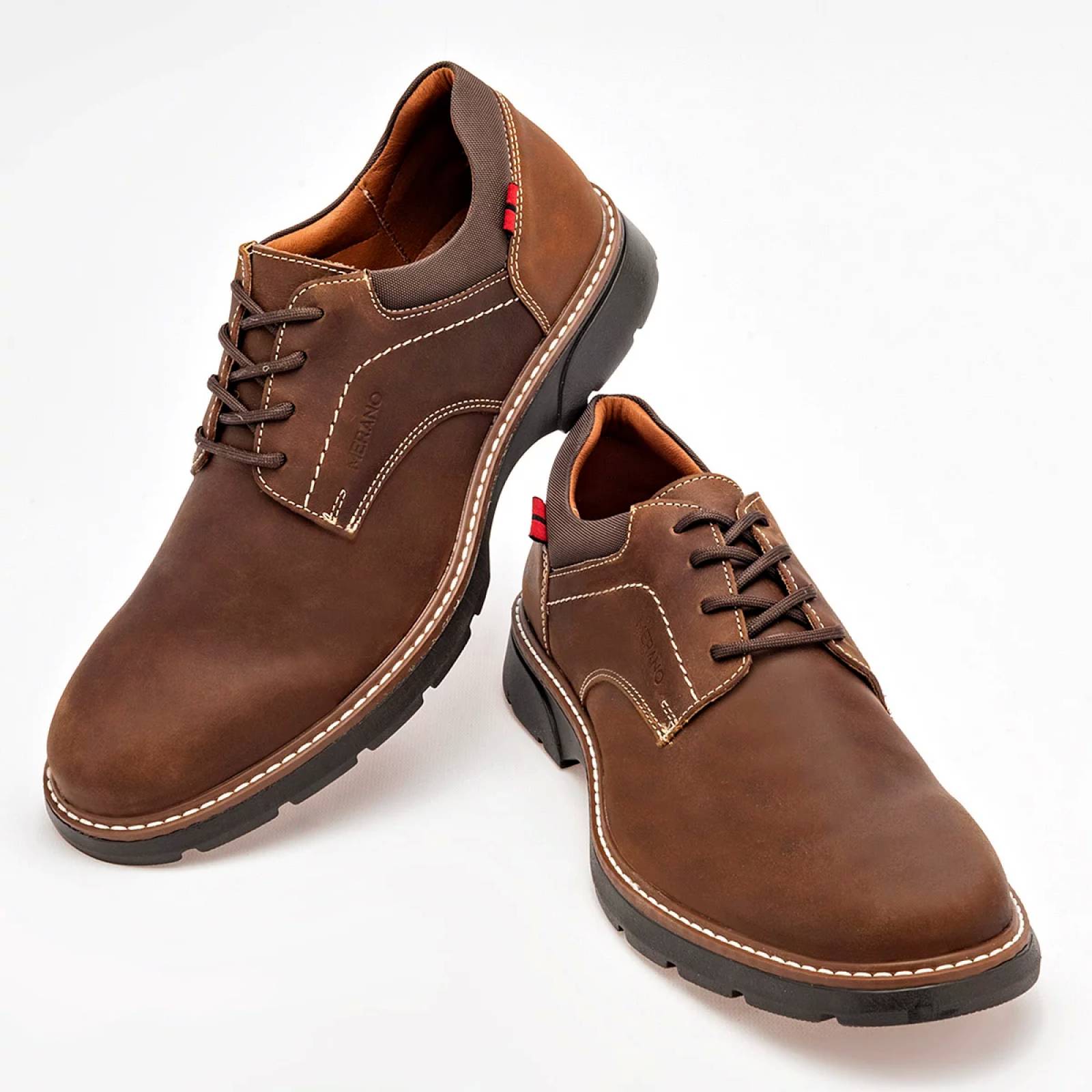 ZAPATO CASUAL de Merano Para Hombre Cafe 43060 T7