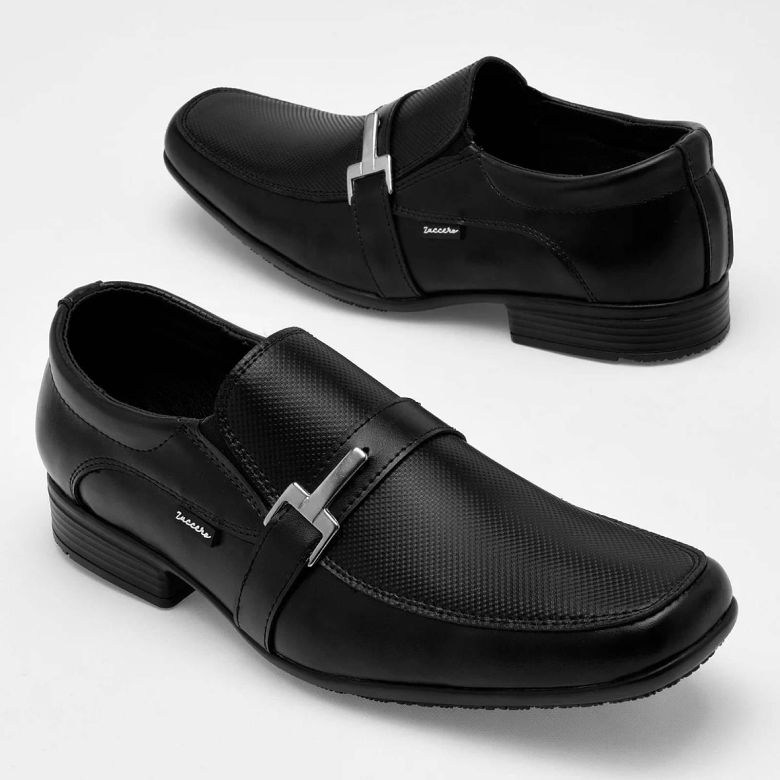 Zapato negro de online vestir hombre