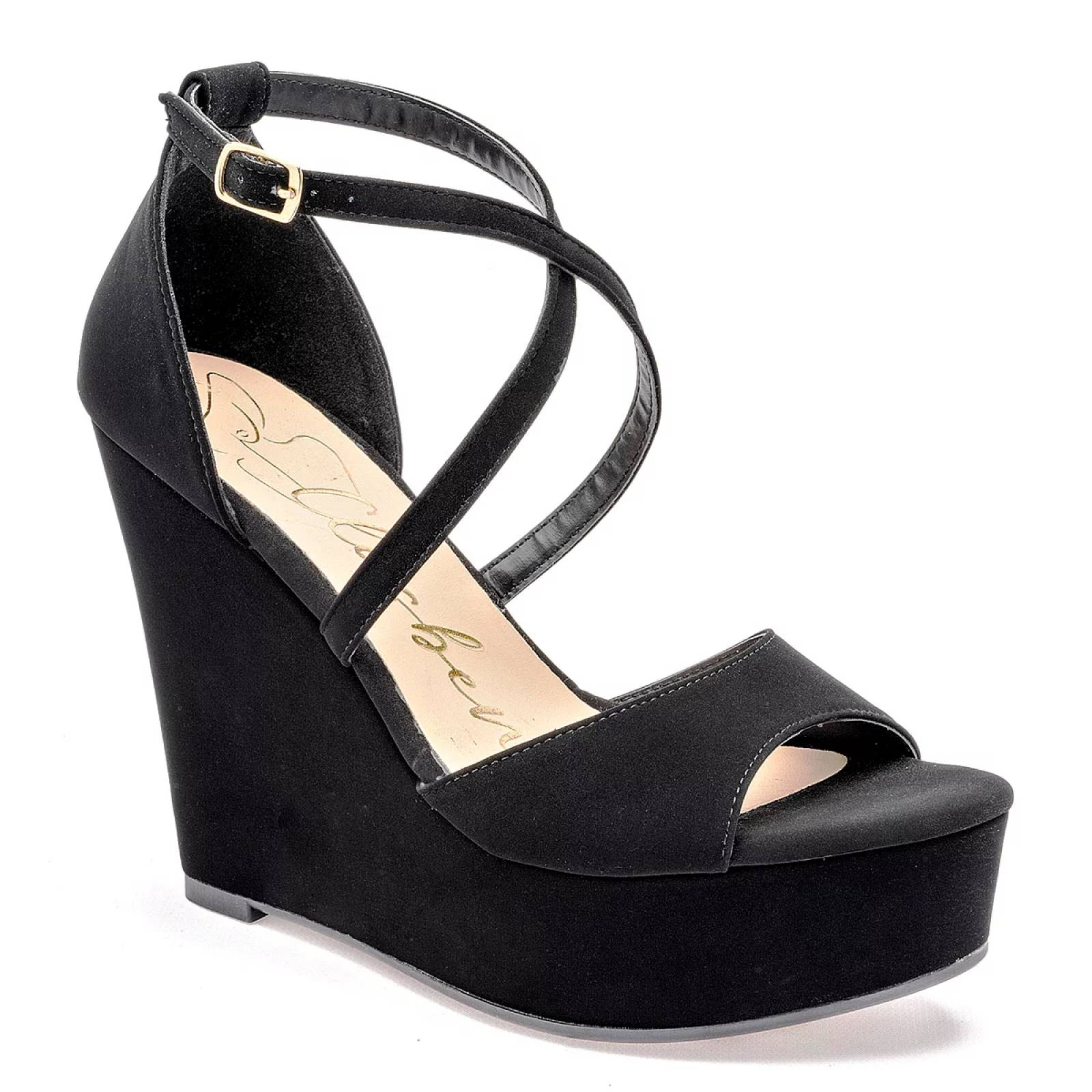 PLATAFORMA ABIERTA de Clasben Para Mujer Negro MINA T7