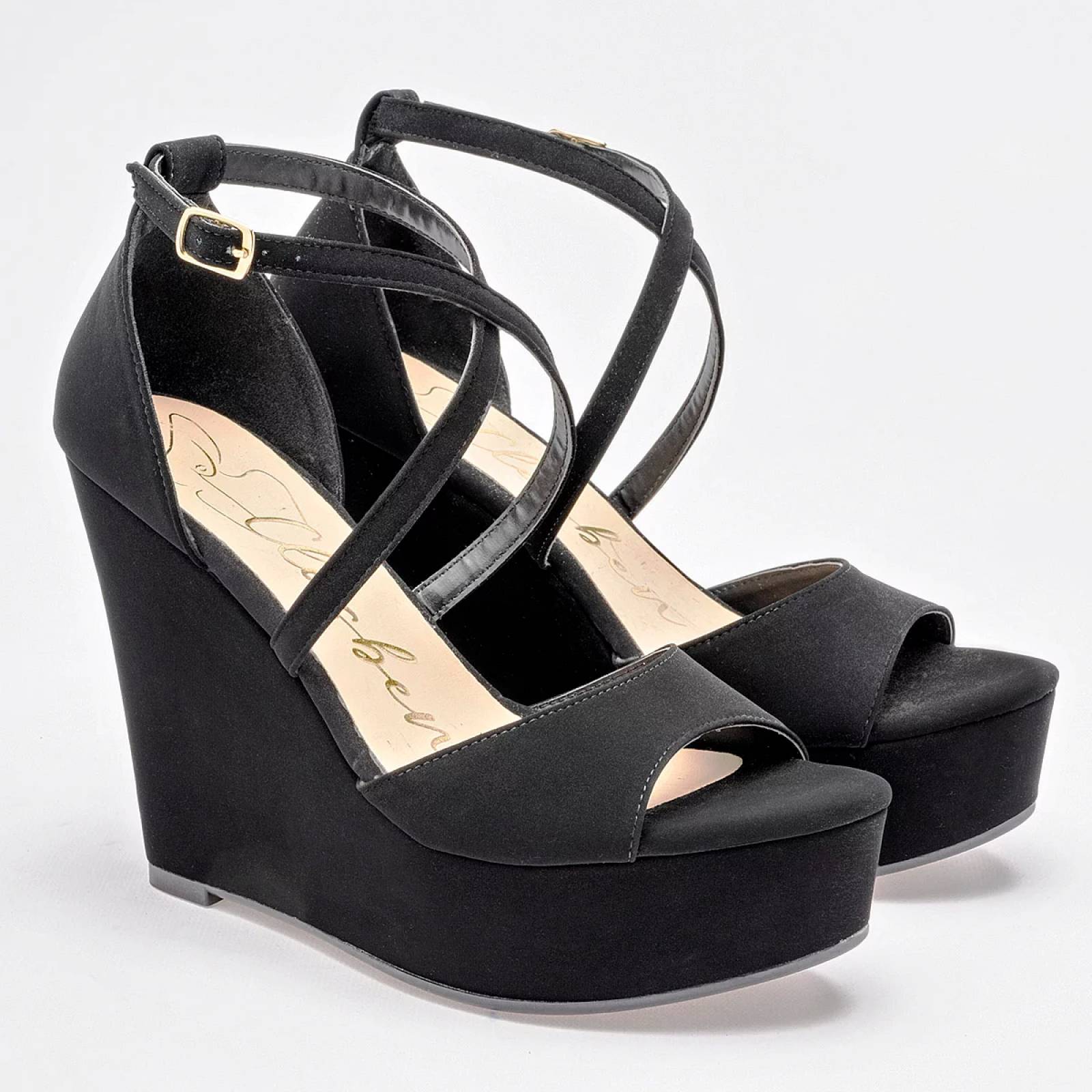 PLATAFORMA ABIERTA de Clasben Para Mujer Negro MINA T7