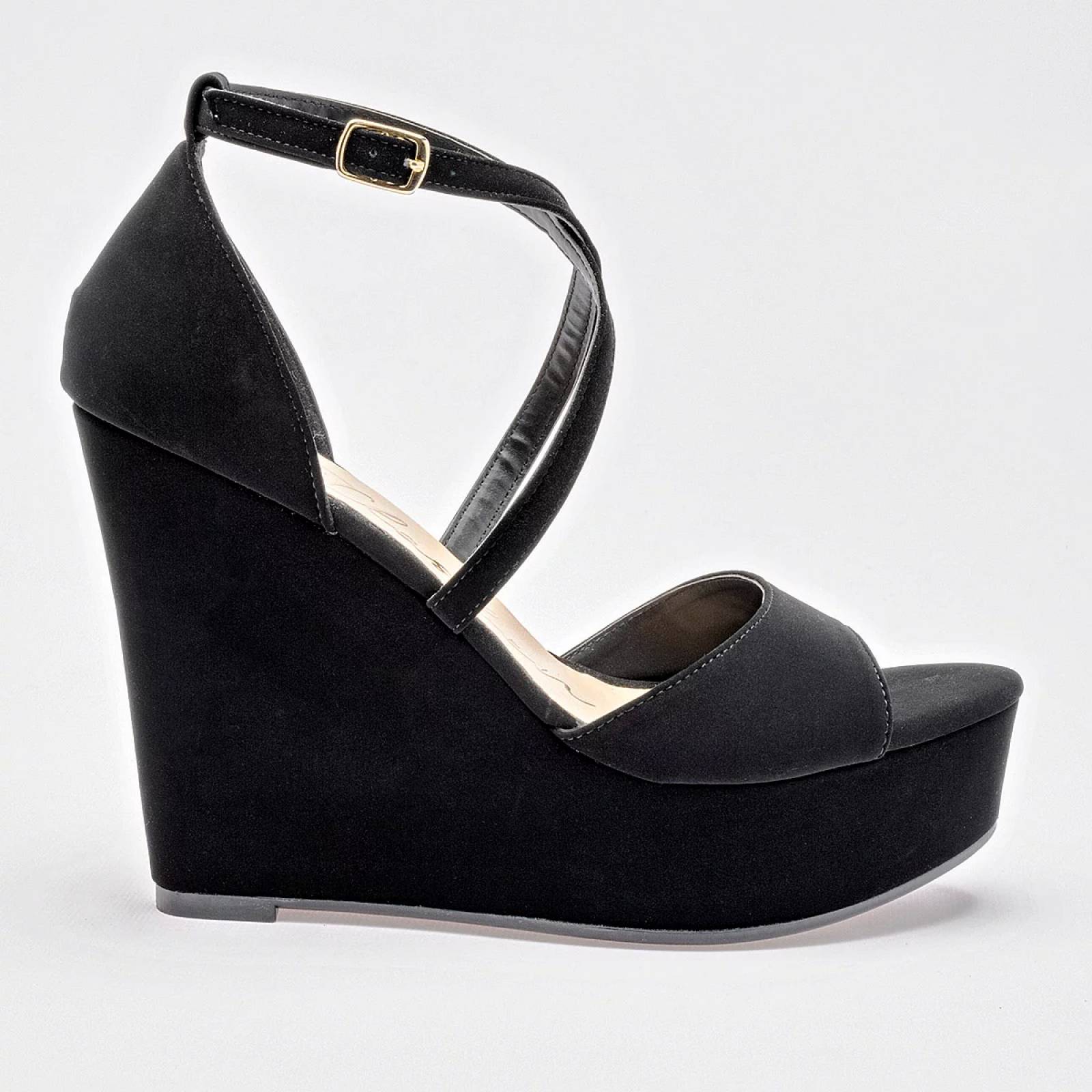 PLATAFORMA ABIERTA de Clasben Para Mujer Negro MINA T7