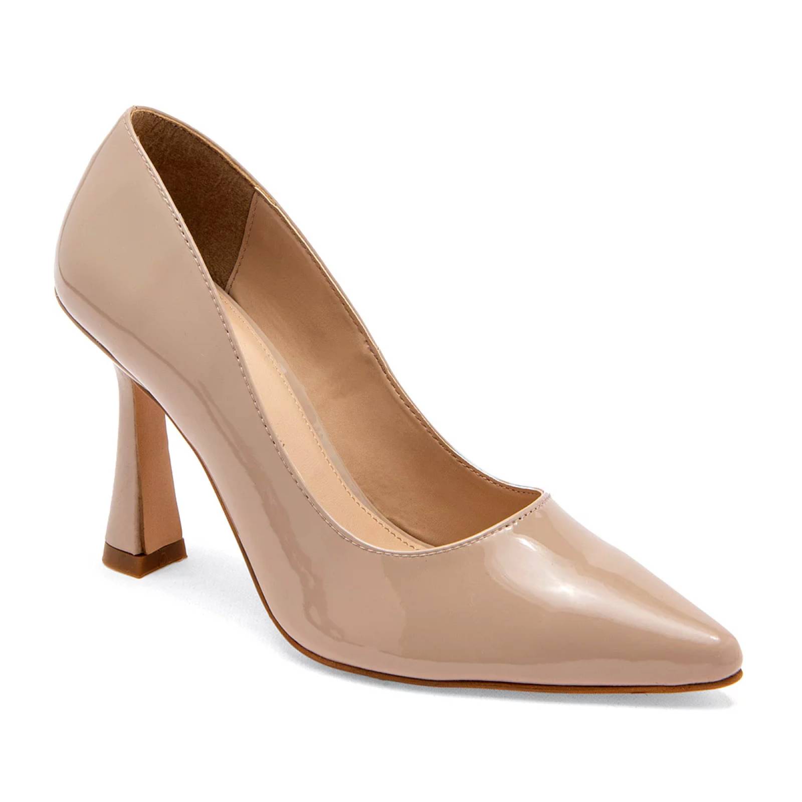 ZAPATILLA DE PUNTA CON TACON PIRAMIDE de Lady paulina Para Mujer Beige 32203 T7