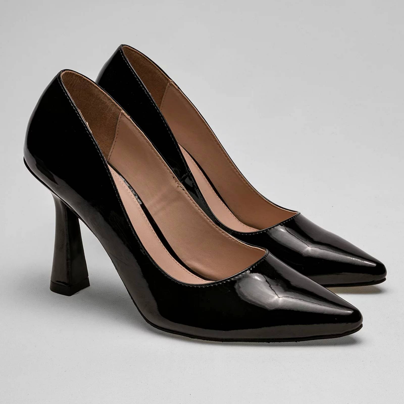 ZAPATILLA DE PUNTA CON TACON PIRAMIDE de Lady paulina Para Mujer Negro 32203 T7