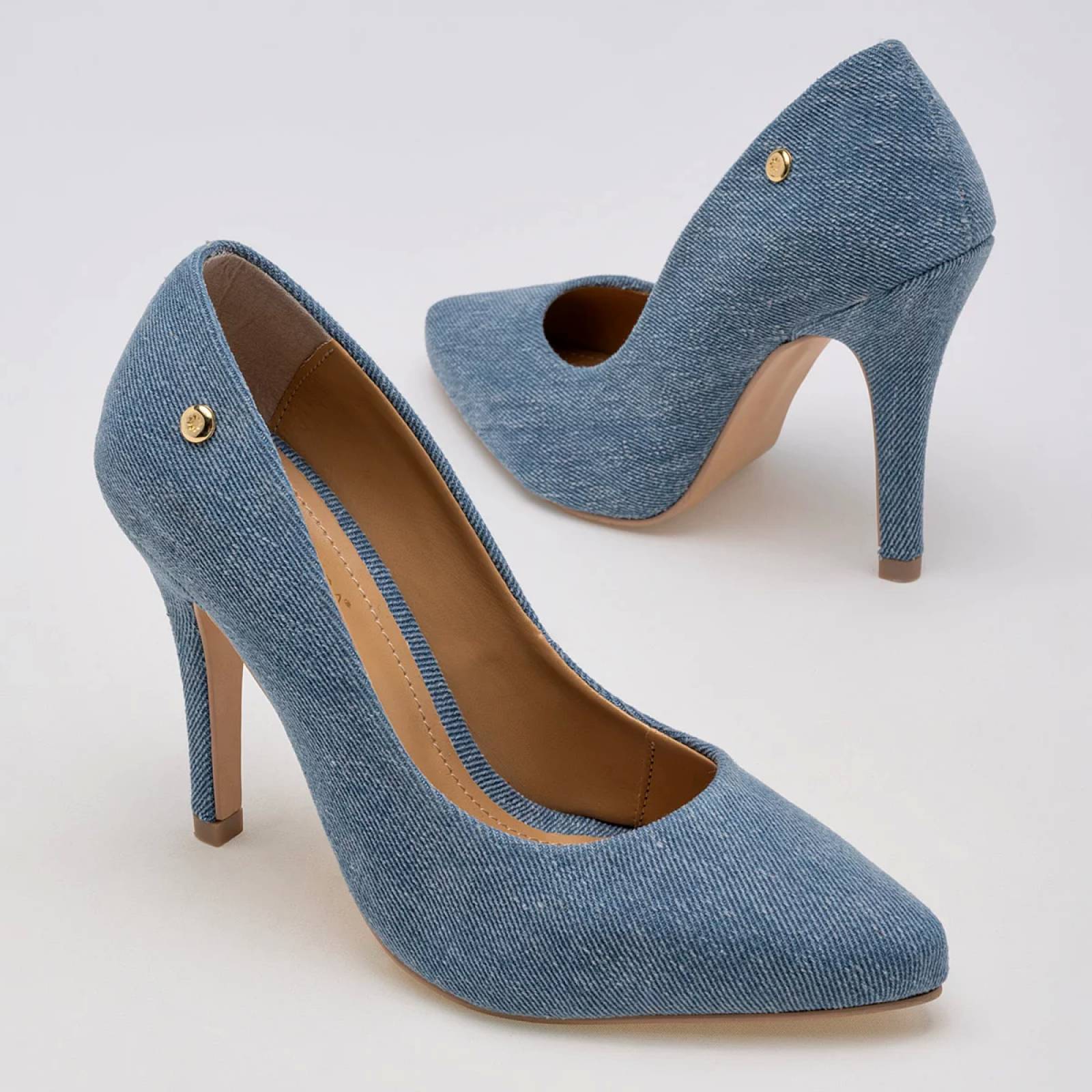 ZAPATILLA DE PUNTA CON TACON AGUJA de Moramora Para Mujer Azul 114441213 T7