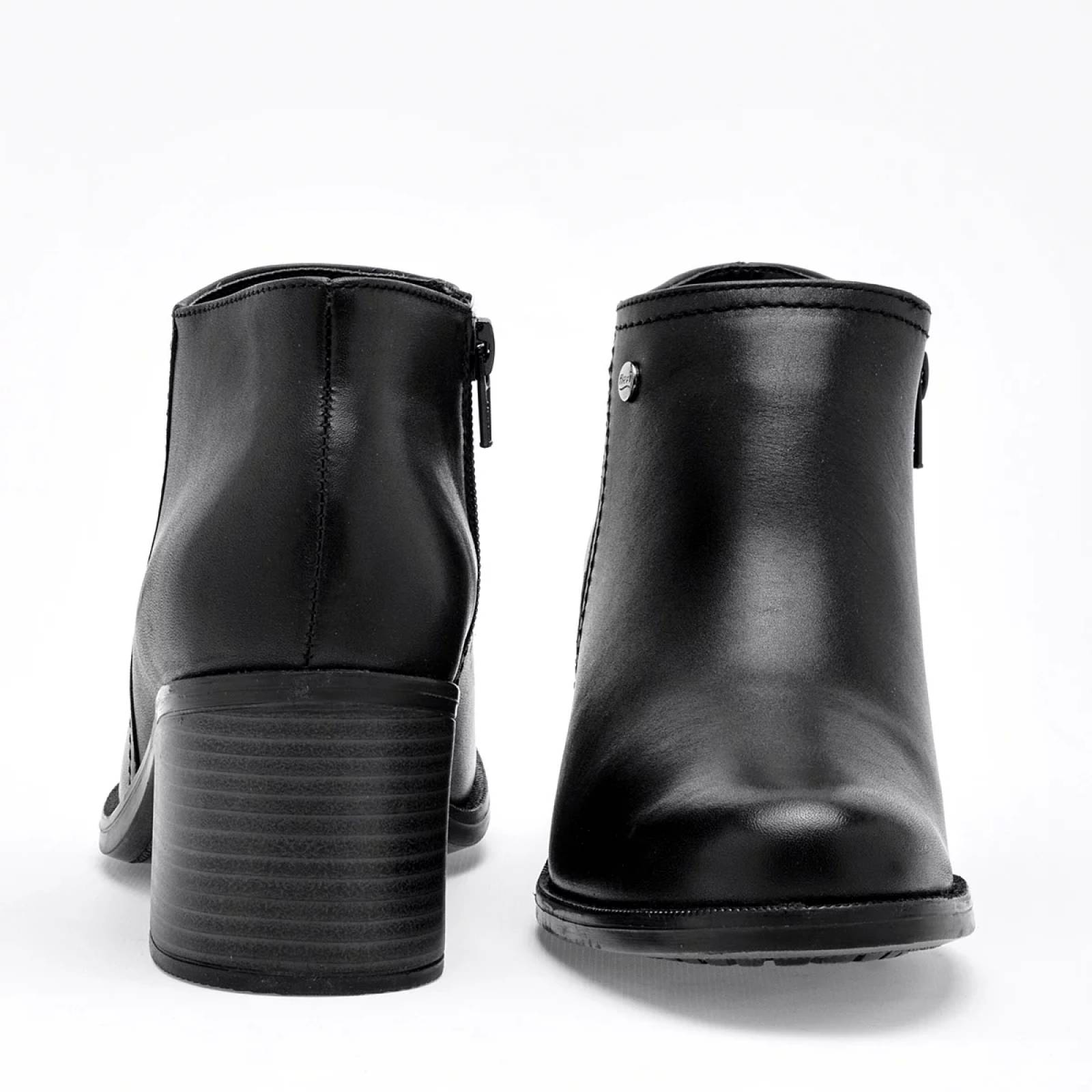 BOTIN CON CIERRE Y TACON CUADRADO de Flexi Para Mujer Negro 109219 T7