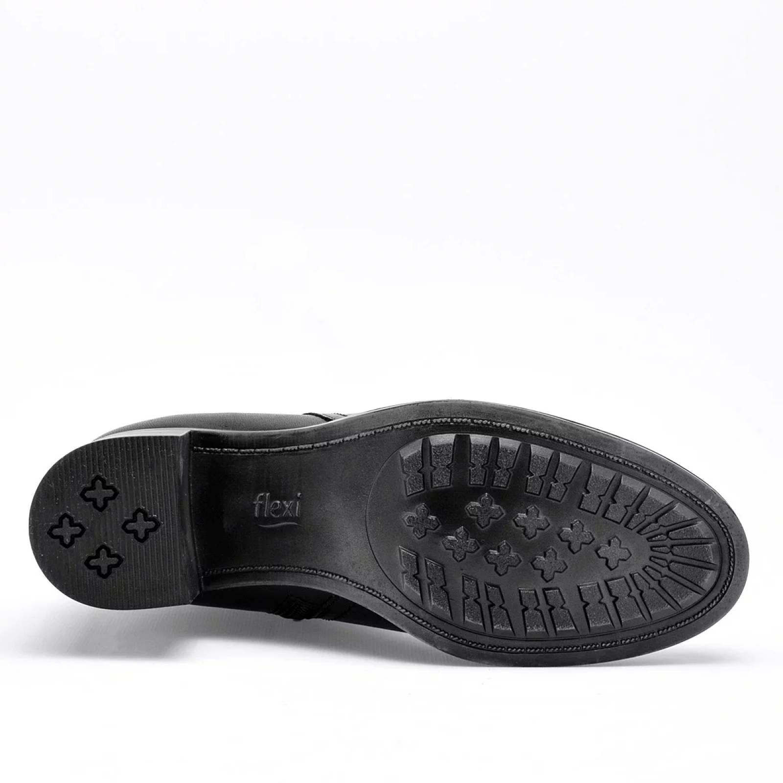 BOTIN CON CIERRE Y TACON CUADRADO de Flexi Para Mujer Negro 109219 T7
