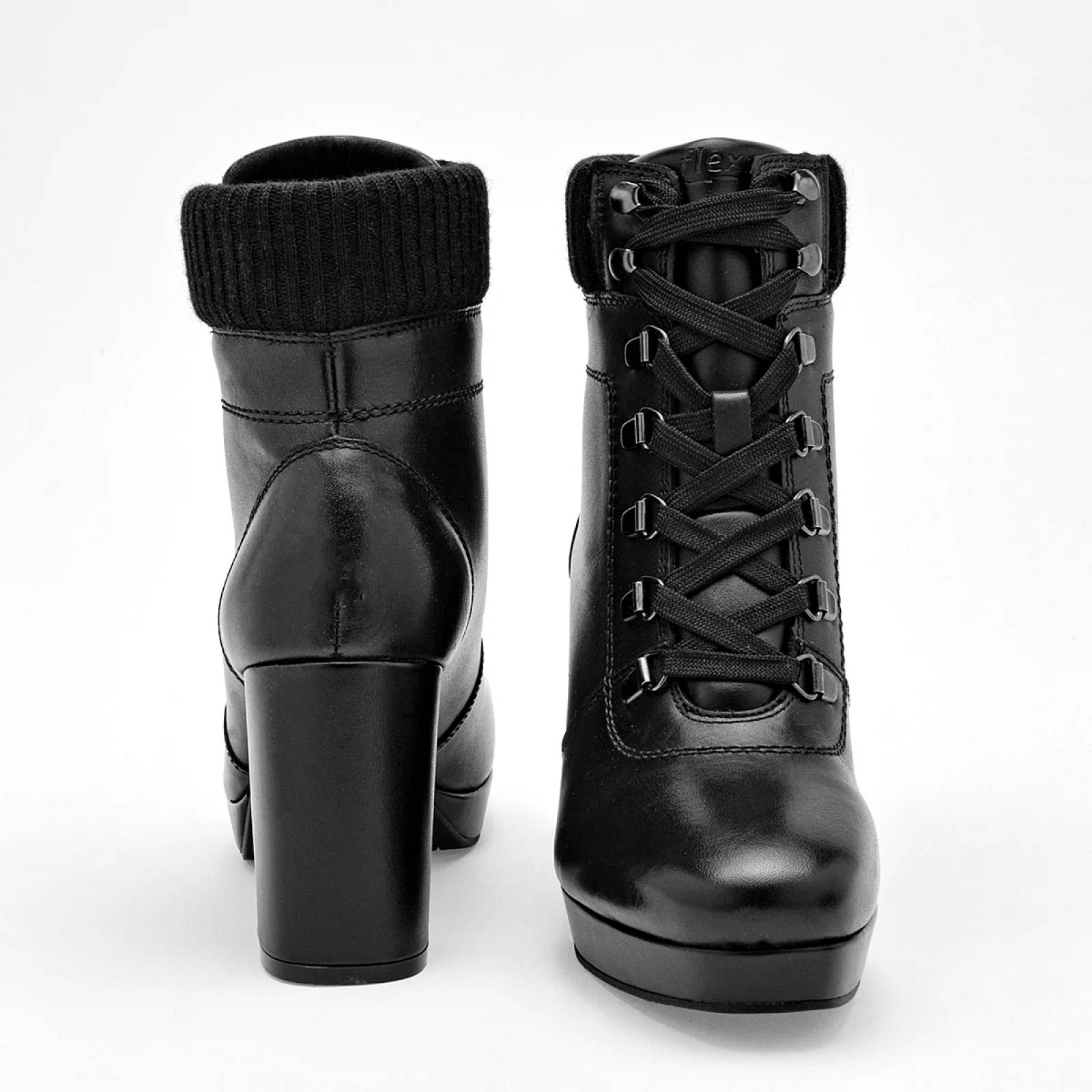 BOTA CON AGUJETA Y TACON CUADRADO de Flexi Para Mujer Negro 118910 T7