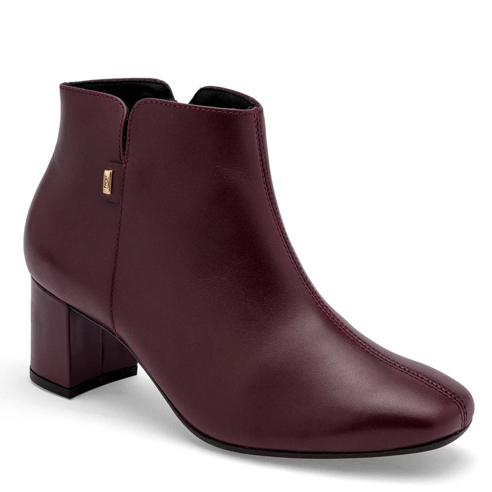 BOTIN CON CIERRE Y TACON CUADRADO de Flexi Para Mujer Vino 119706 T7