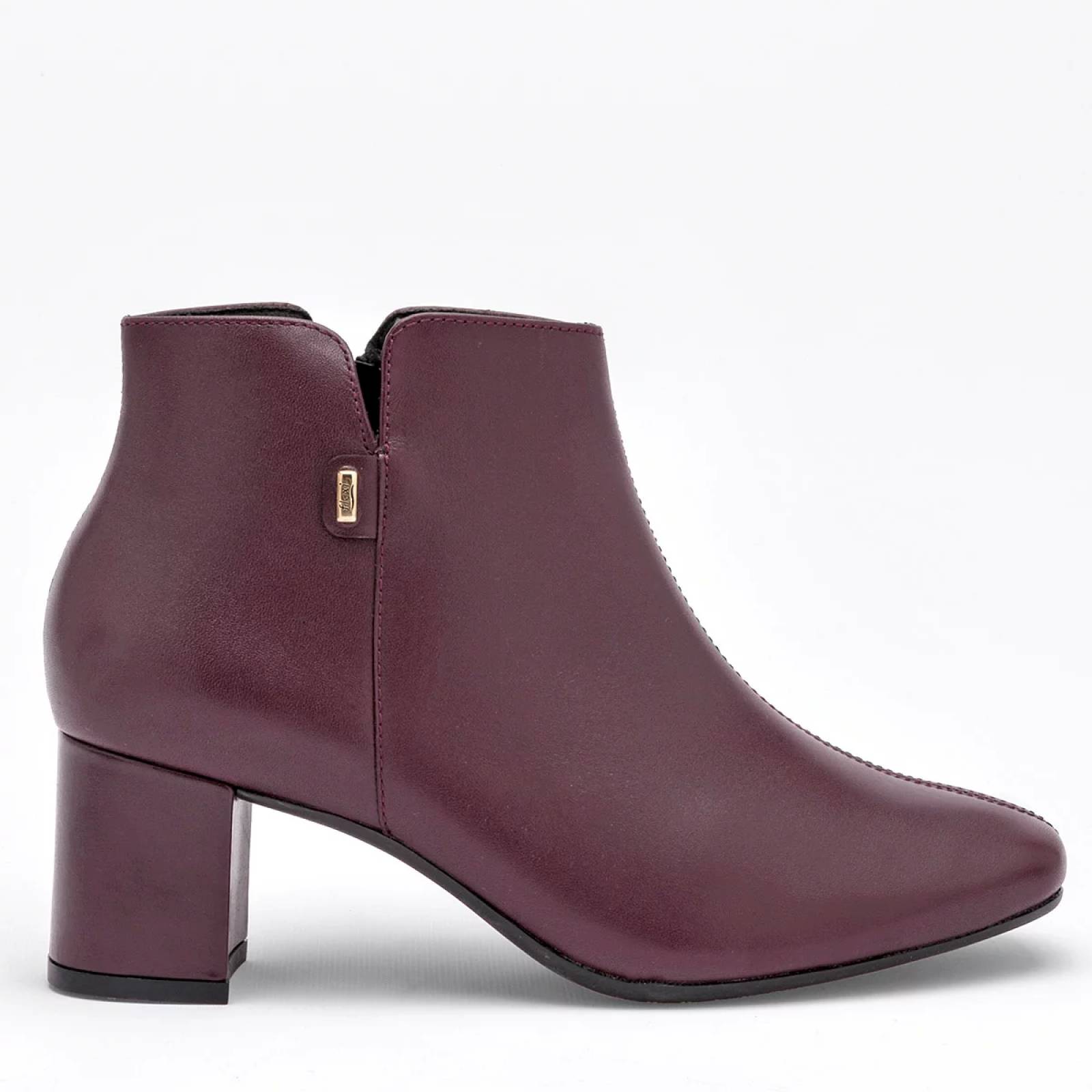 BOTIN CON CIERRE Y TACON CUADRADO de Flexi Para Mujer Vino 119706 T7