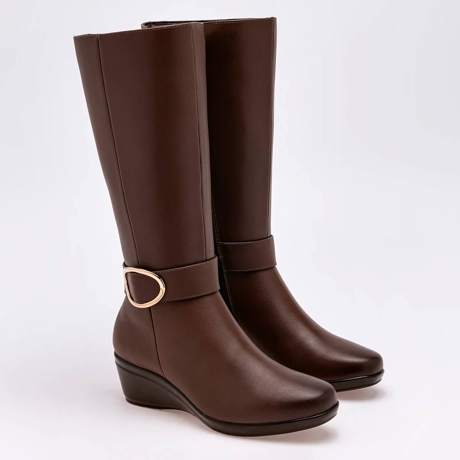 BOTA LARGA CON PLATAFORMA de Flexi Para Mujer Cafe 45231 T7