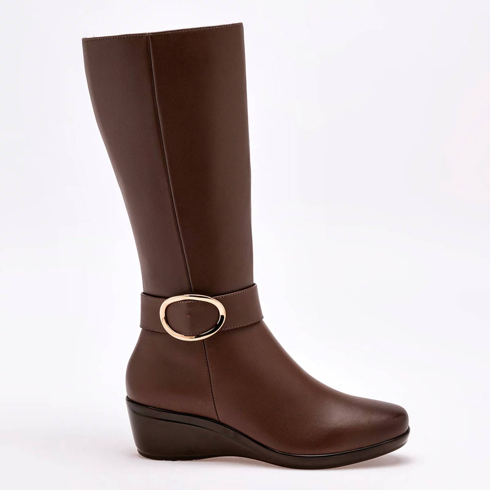BOTA LARGA CON PLATAFORMA de Flexi Para Mujer Cafe 45231 T7