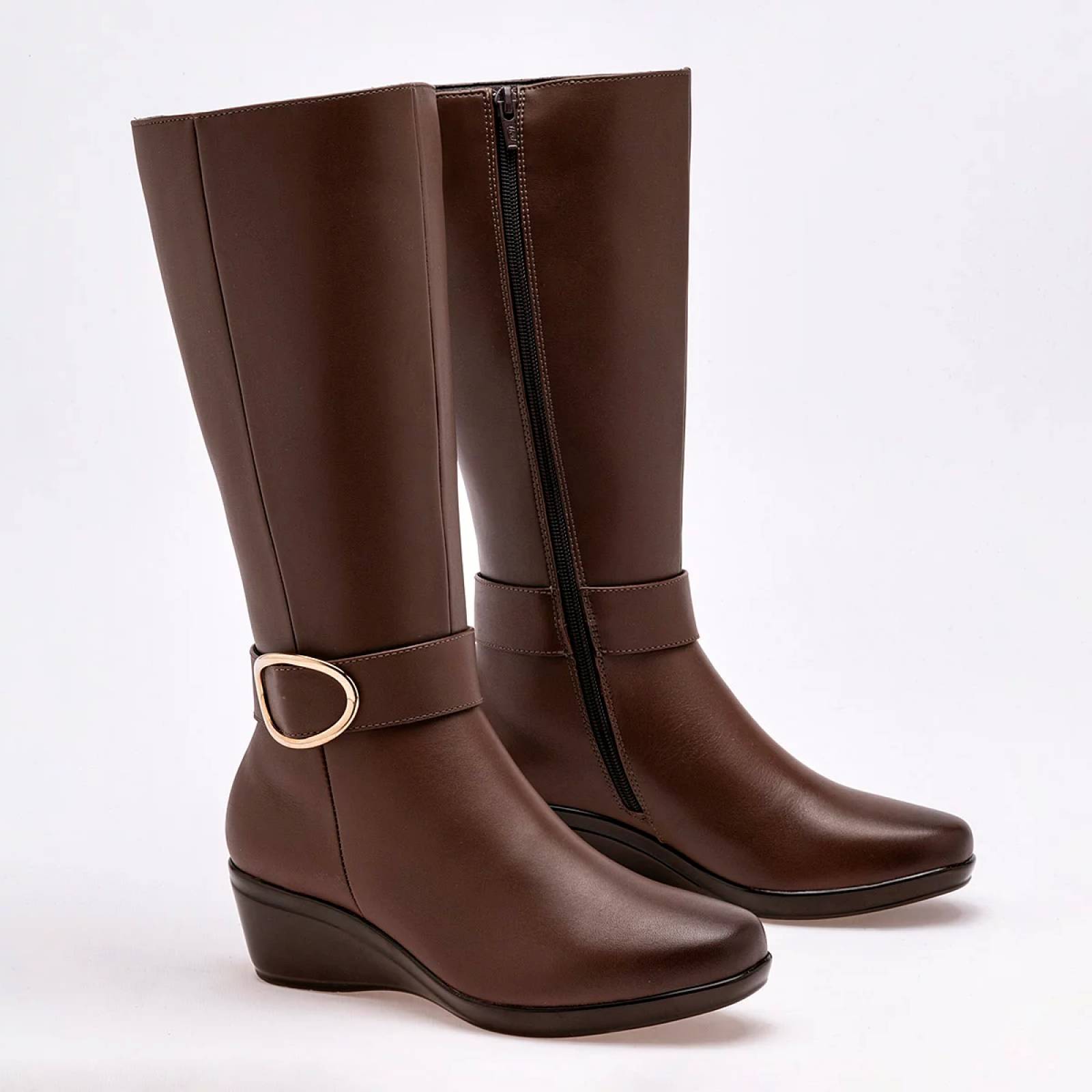 BOTA LARGA CON PLATAFORMA de Flexi Para Mujer Cafe 45231 T7