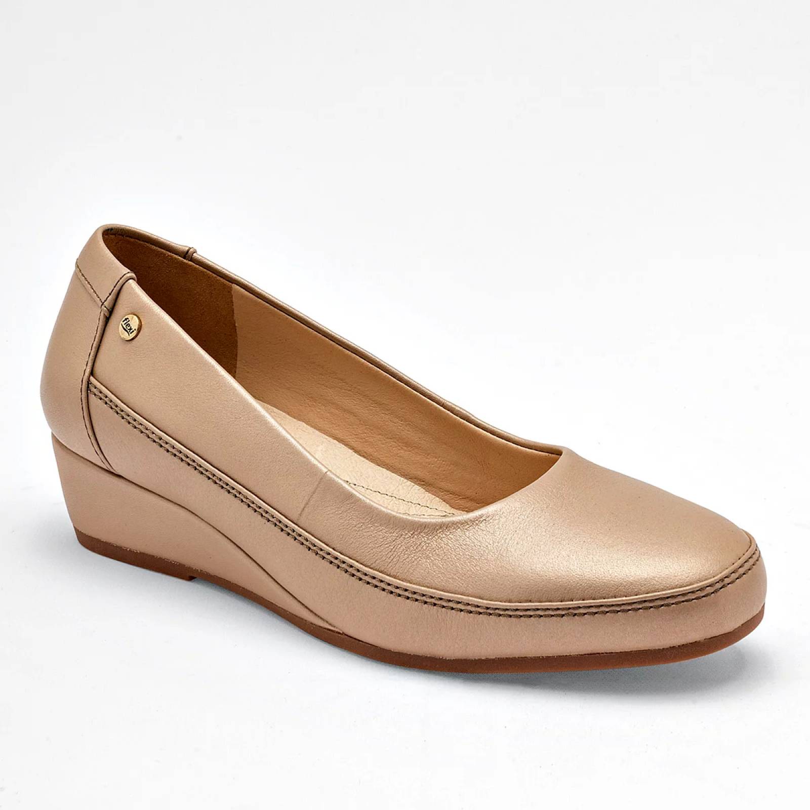 PLATAFORMA CERRADA de Flexi Para Mujer Beige 127001 T7