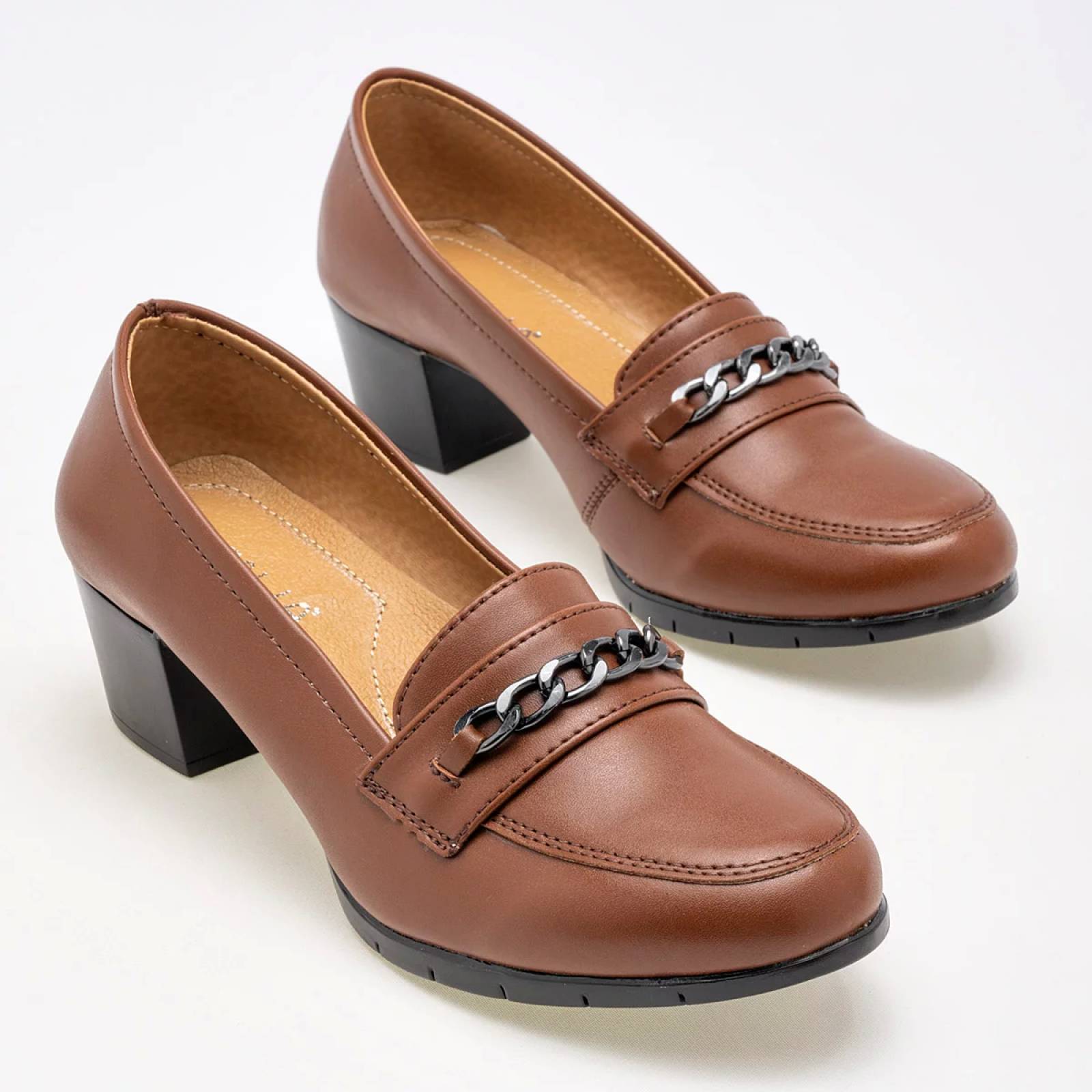 TACON CERRADO de Vitalia Para Mujer CAMEL 0823 T7