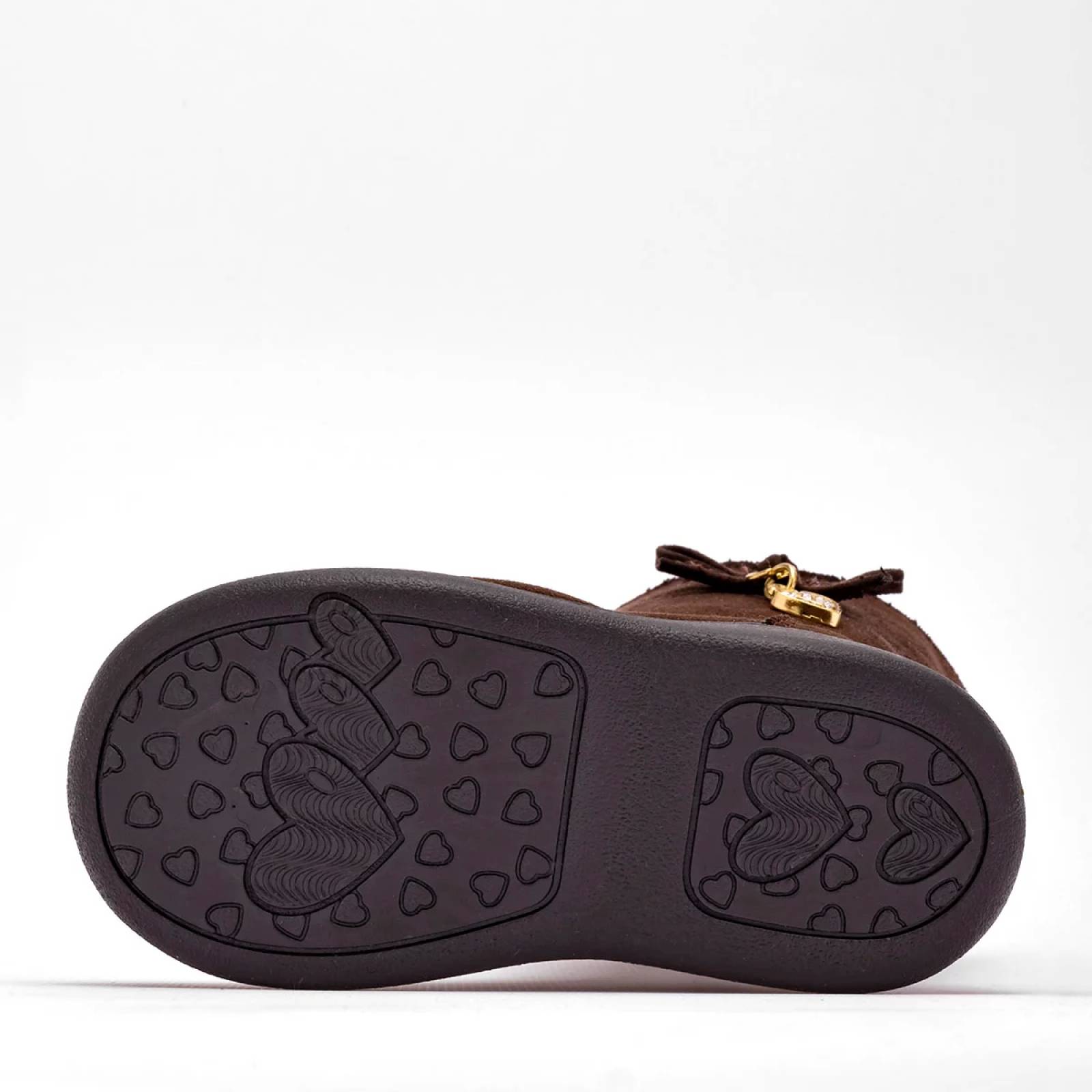 BOTA GAMUZA CON MOÑO de Ensueño Para Niña Cafe 980573 T7