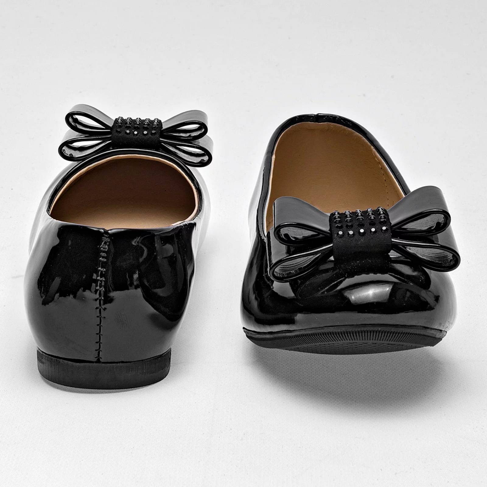 FLATS CHAROL CON MOÑO de Been class Para Niña Negro 17365 T7