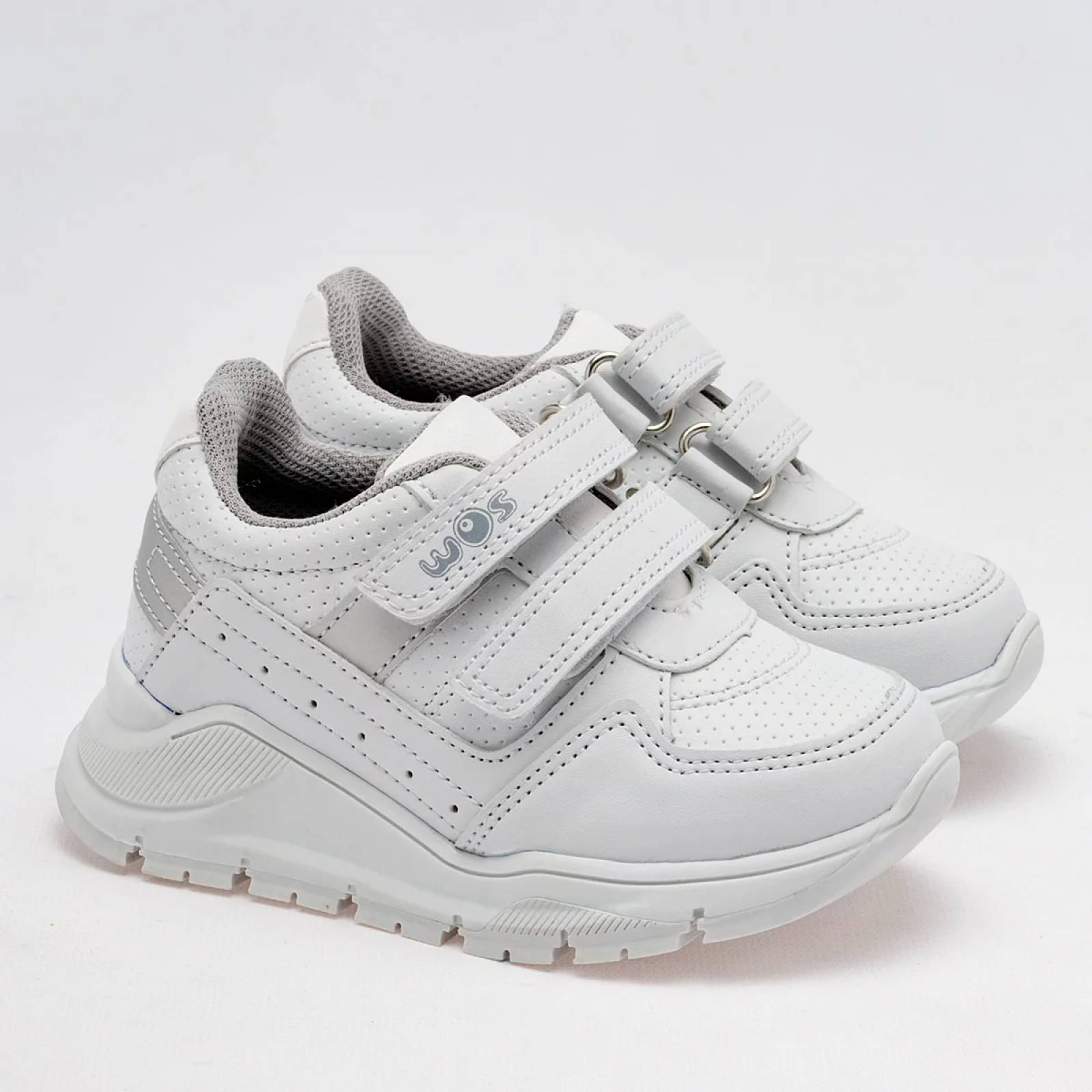 TENIS ESCOLAR UNISEX de Wos Para Niño Blanco 8170101 T7