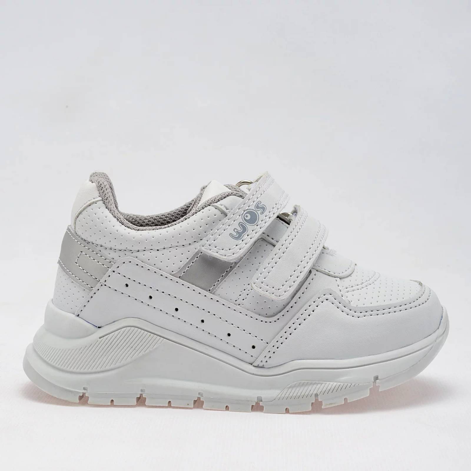 TENIS ESCOLAR UNISEX de Wos Para Niño Blanco 8170101 T7