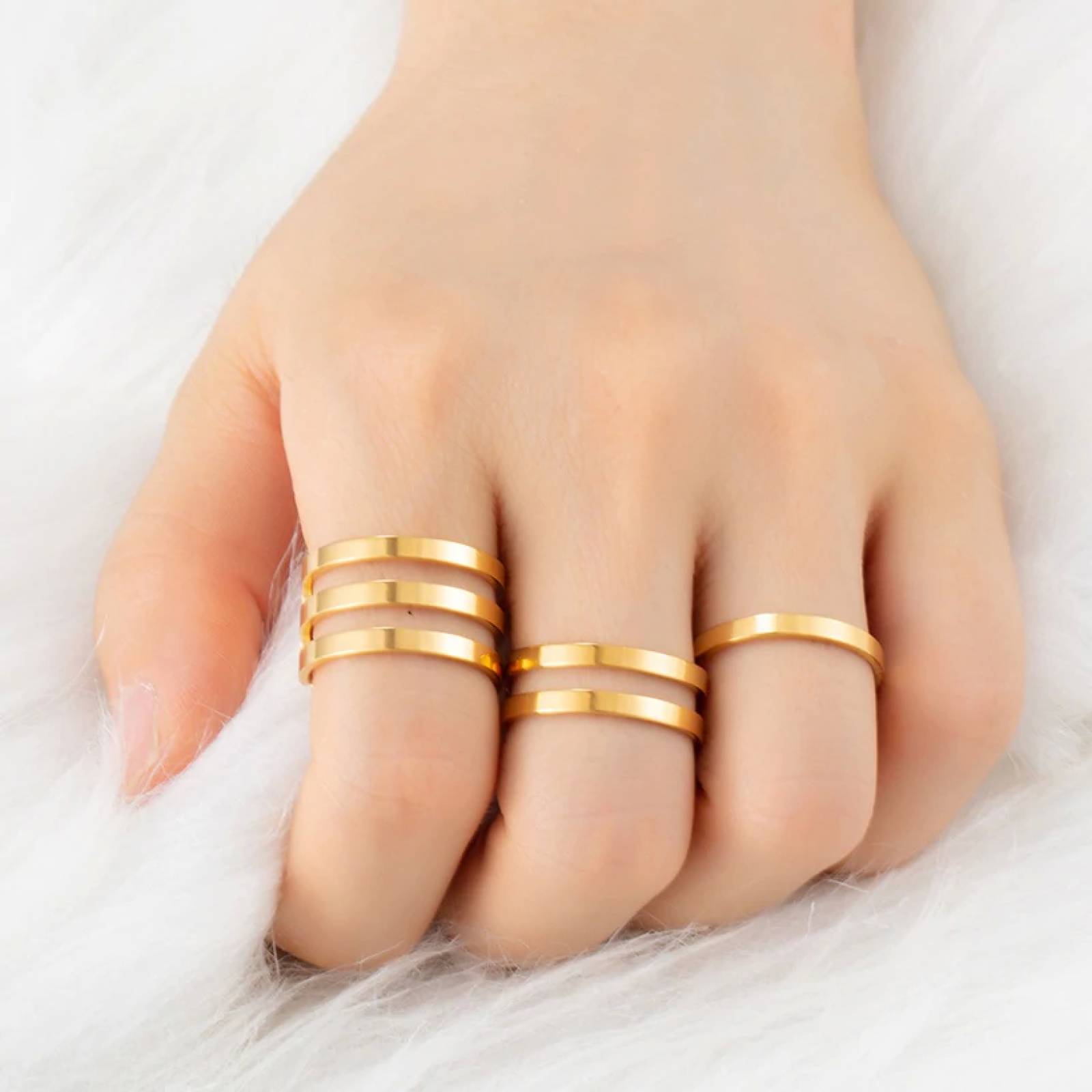 Anillos de chapa best sale de oro para mujer