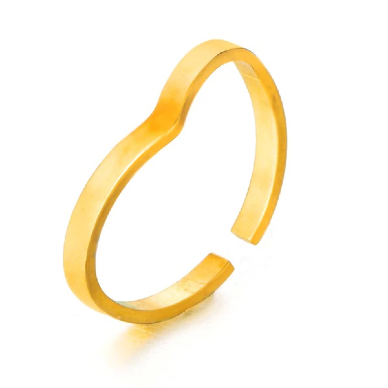 Set de 2 anillos Oro Chapa de Oro para Mujer