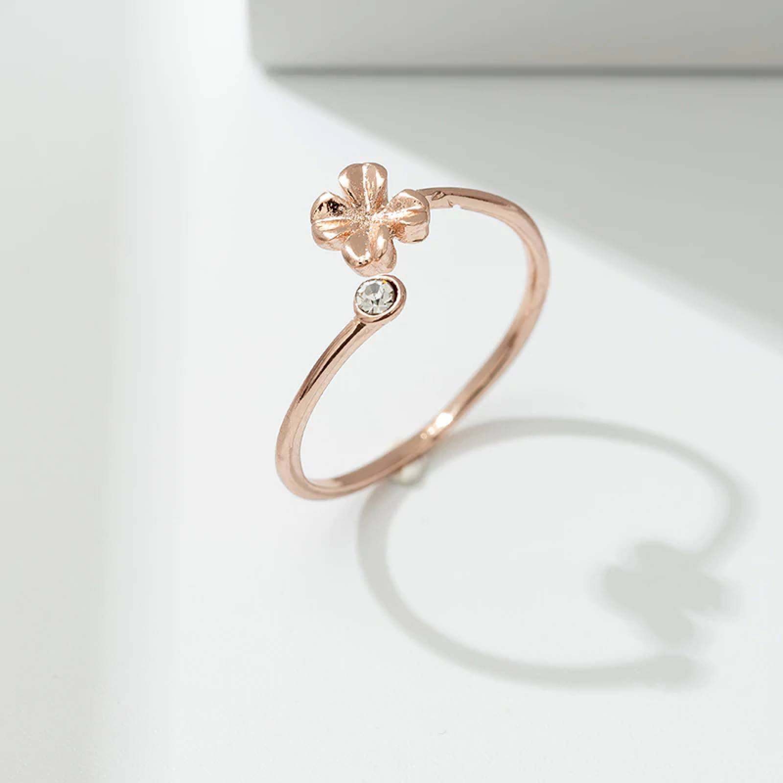 Set de 3 Anillos Rose Gold Chapa de Oro para Mujer