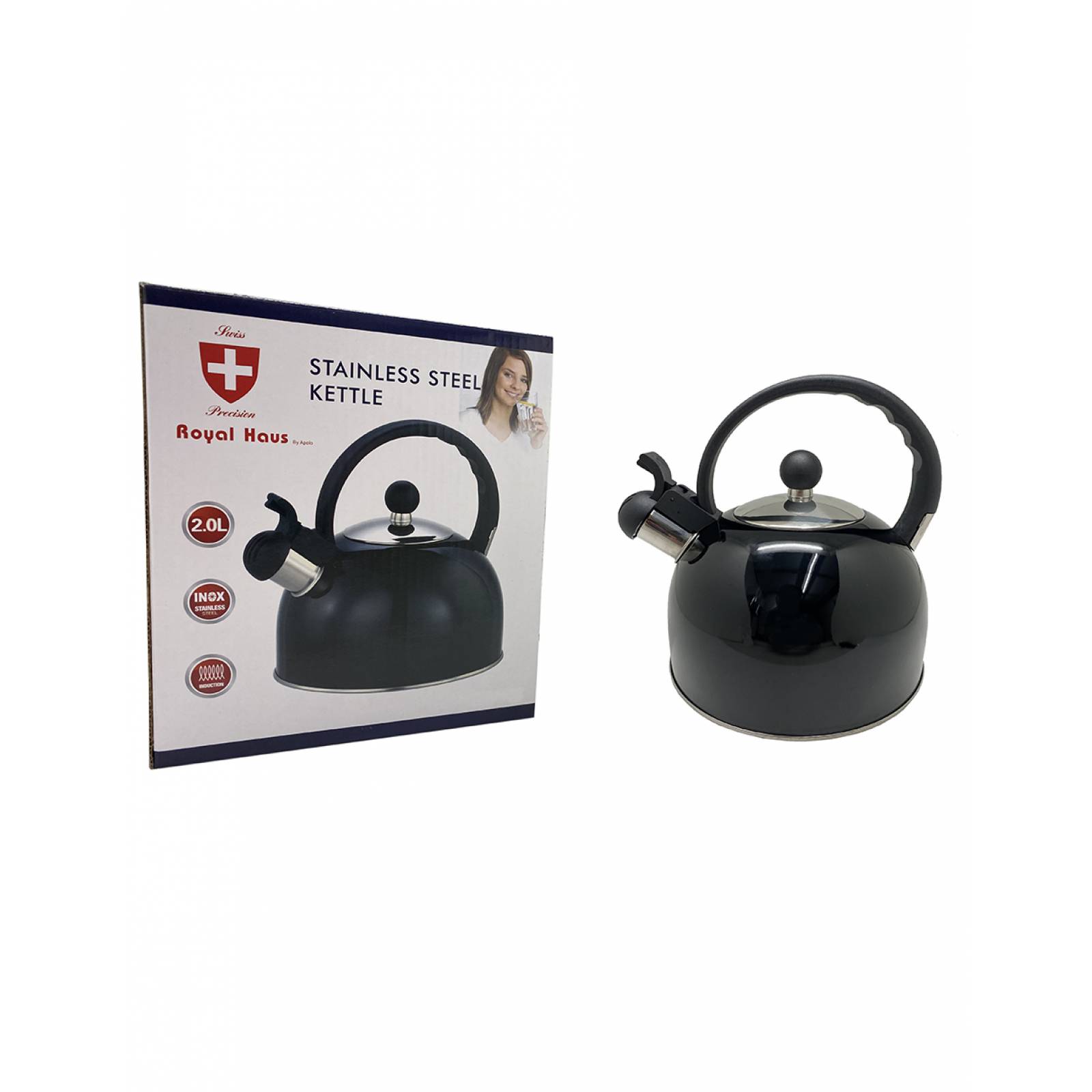 Tetera Silbadora Acero Inoxidable 2 Lt Cocina Royal Haus.