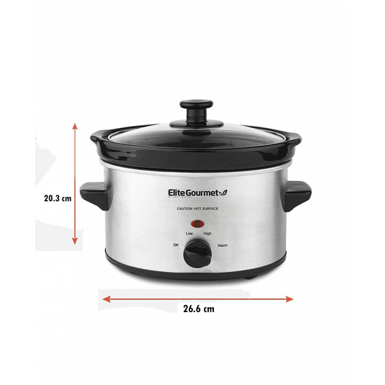 Olla de Cocción Elite Gourmet MST-275XS Lento Cocimiento 1.89 L