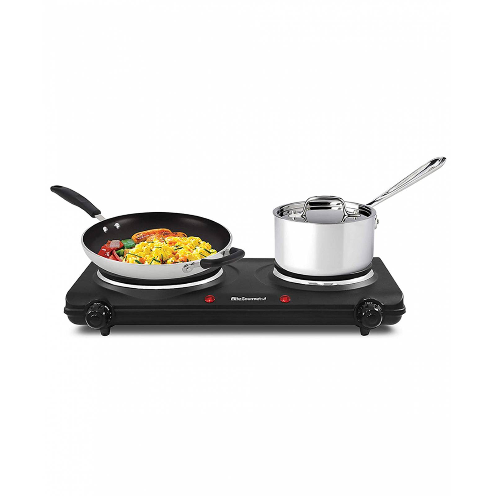Parrilla Electrica Elite Cuisine EDB-302BF 2 Quemadores Negro