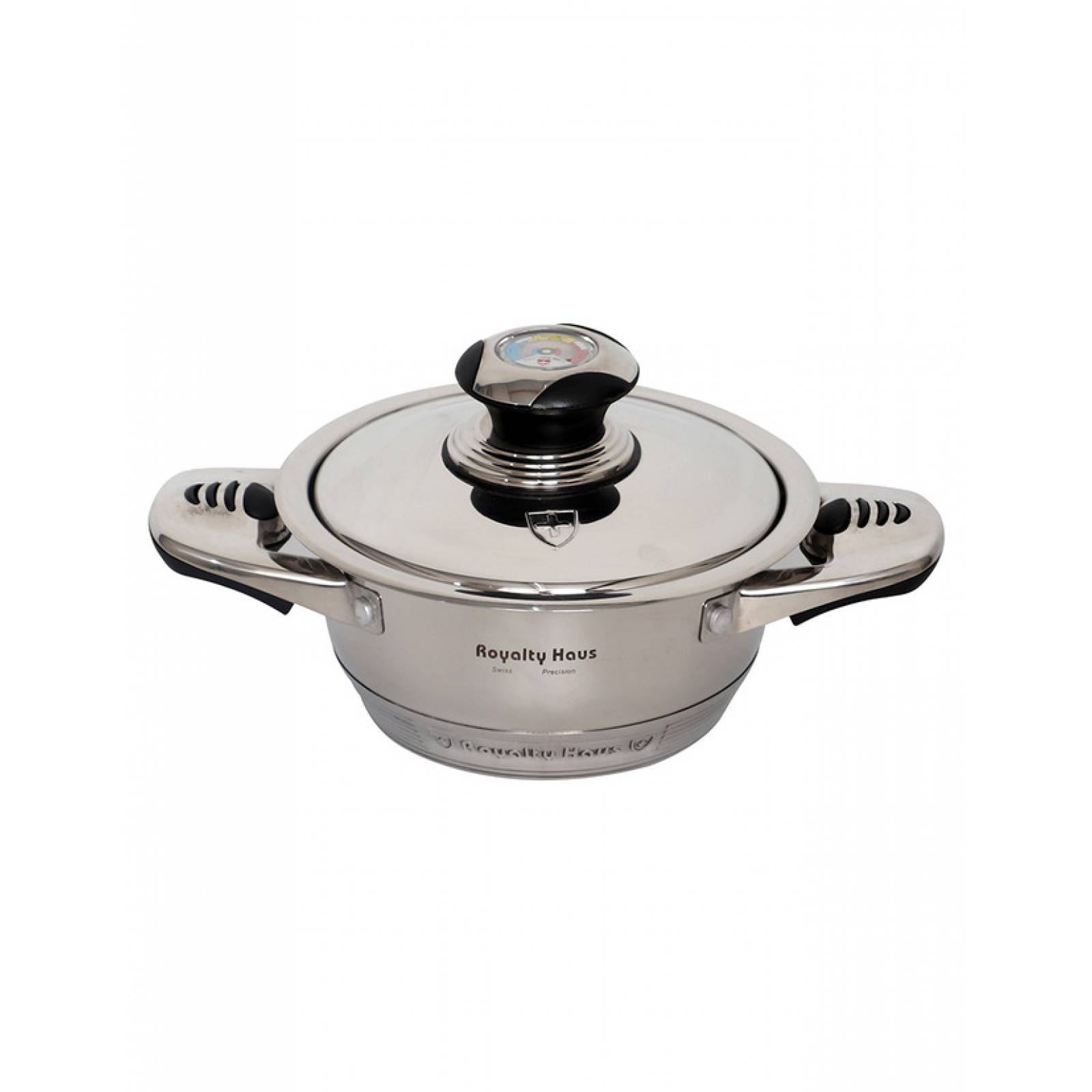 Batería Acero Inoxidable Royal Haus RH-16M Con 1 Sartén Marmoleado 16 Piezas