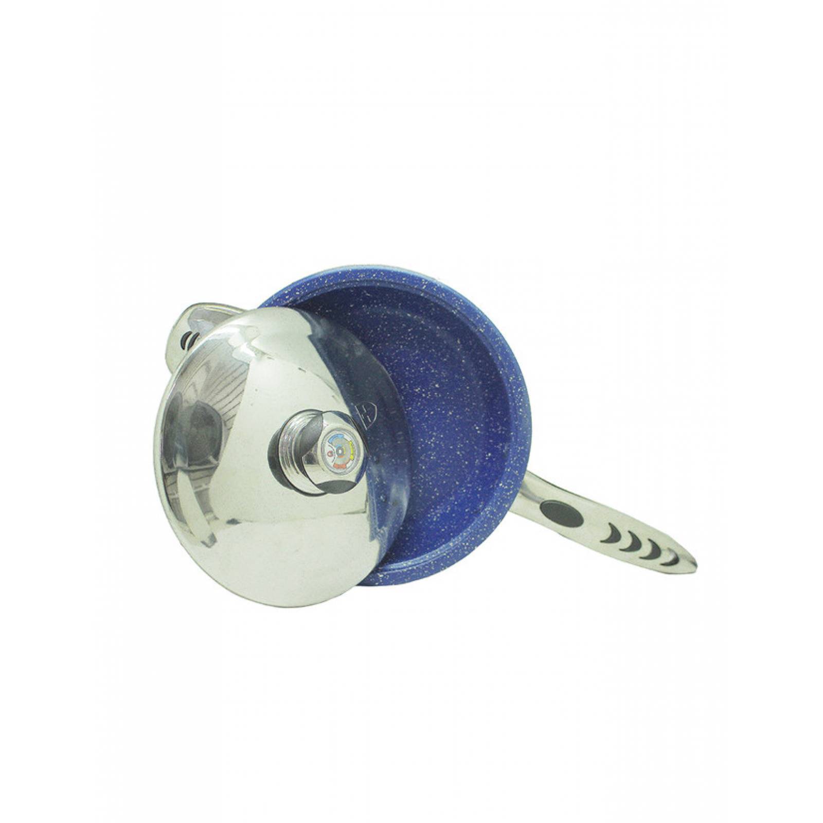 Batería Acero Inoxidable Royal Haus RH-16M Con 1 Sartén Marmoleado 16 Piezas